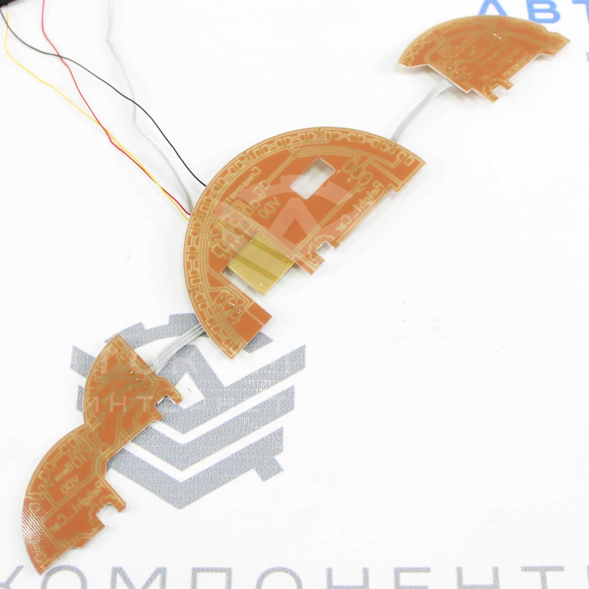 Светодиодная пересвеченная (красно-белая) плата VDO ВАЗ 2110 Евро, Приора, Калина (плавный розжиг)