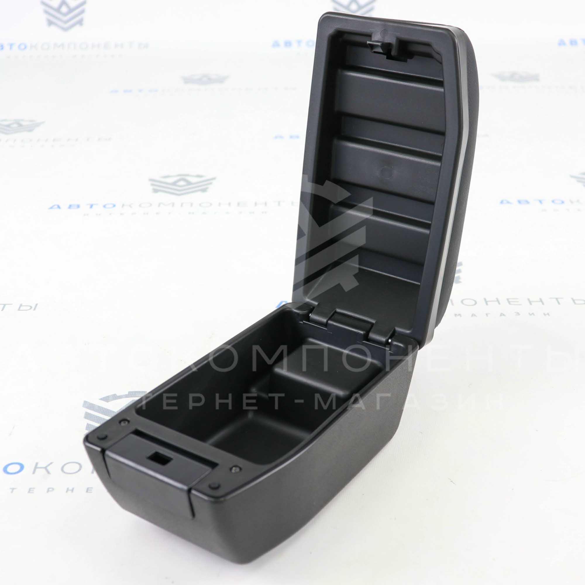 Подлокотник с боксом "Sal-Man" (в коже) Лада Приора (черная нить)