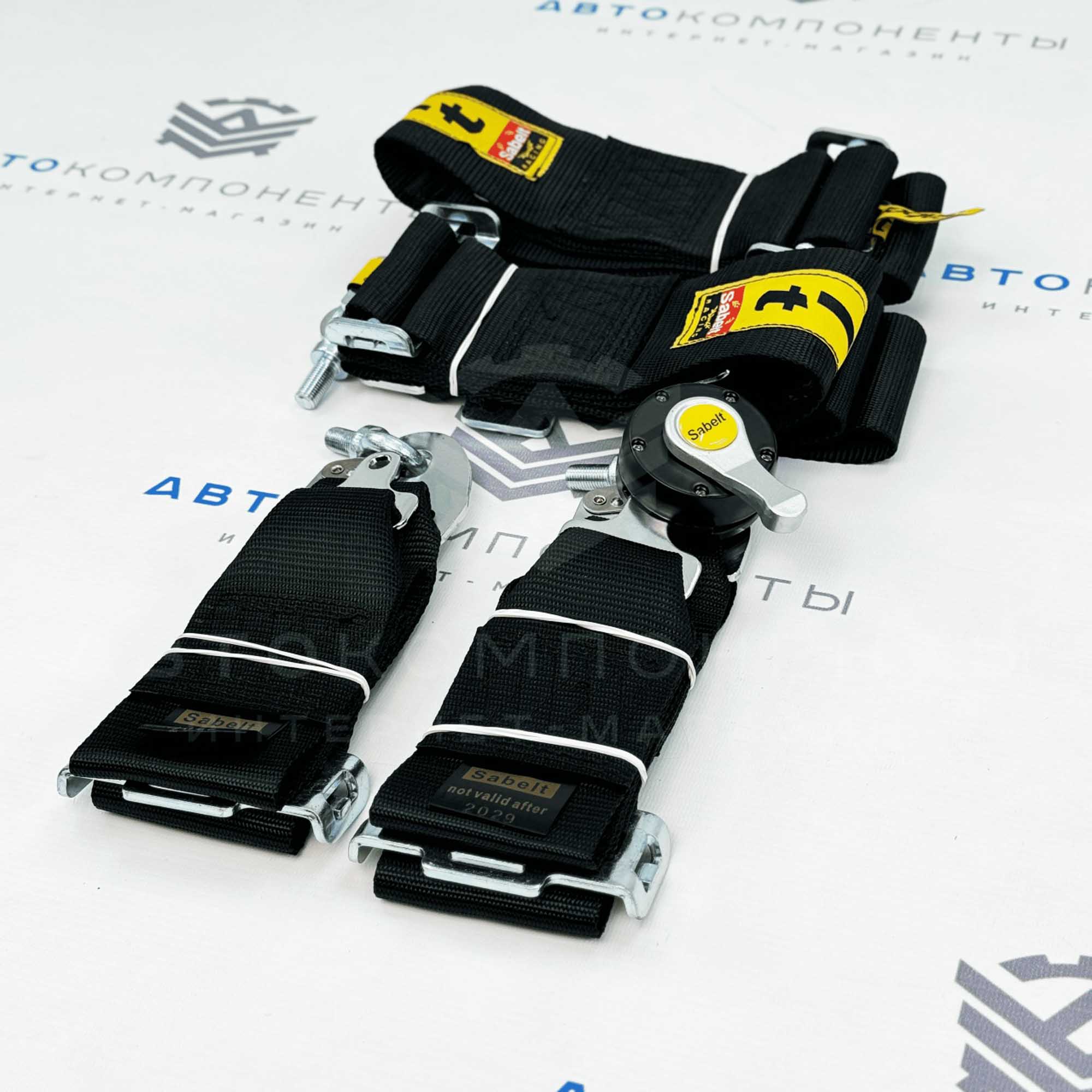 Ремни безопасности SPORT SABELT 4-х точечные (черные)