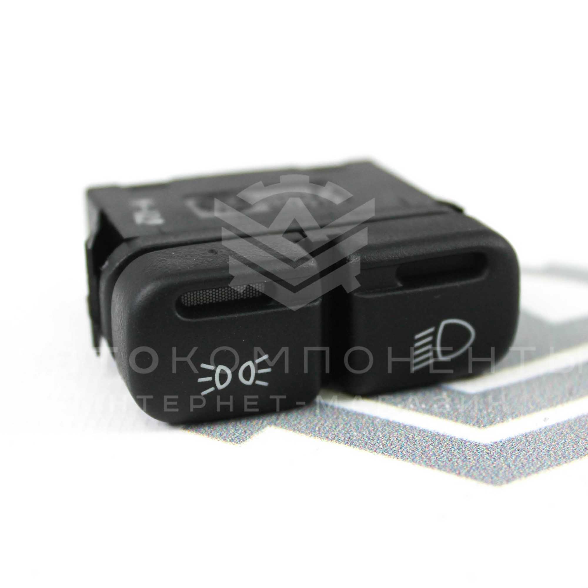 Пересвеченная кнопка включения наружного освещения на ВАЗ 2110-2115, Калина, Шевроле Нива