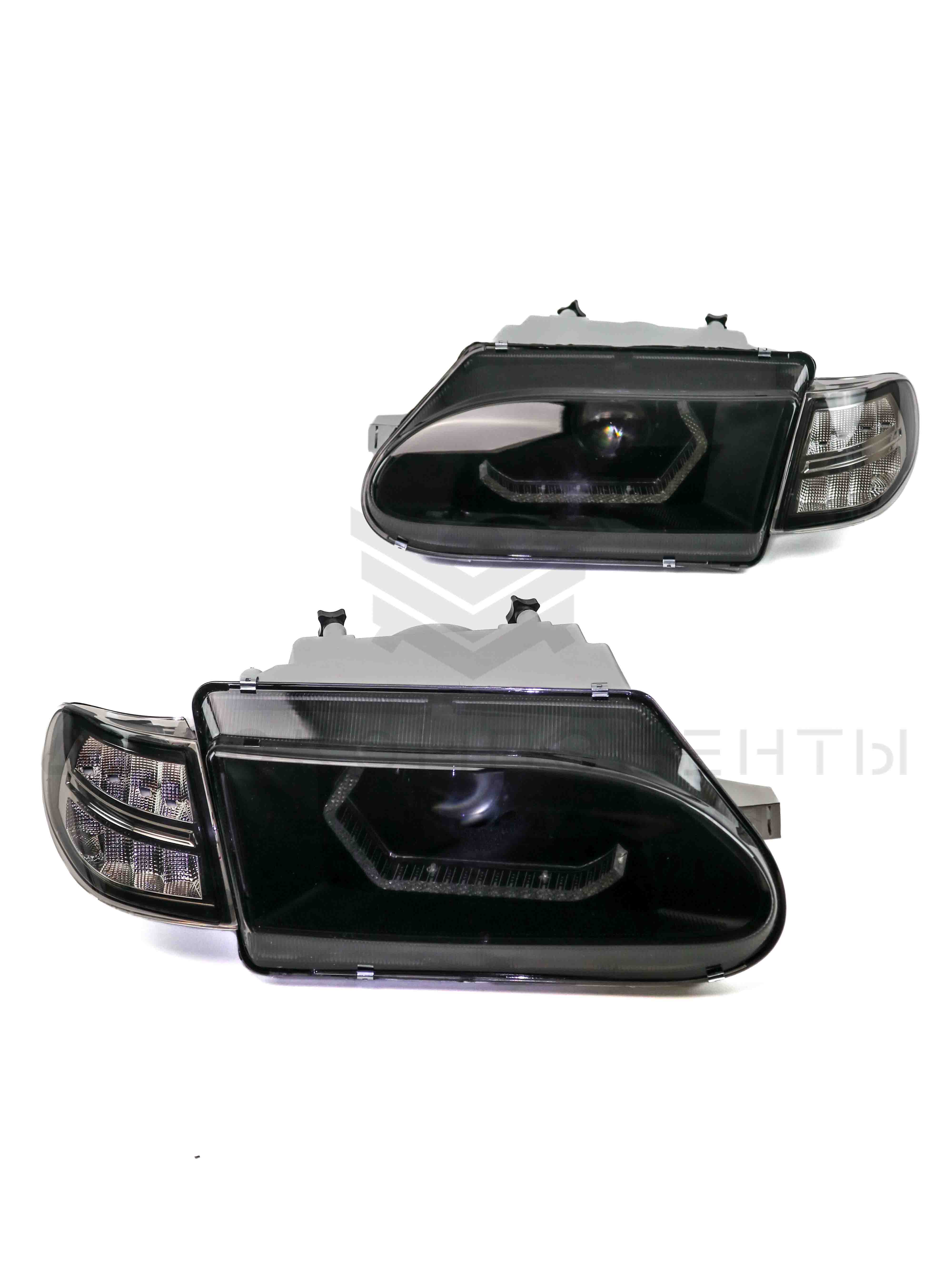 Светодиодные фары в стиле “BMW M3” (диодные поворотники) с ДХО (BI-LED линзы) ВАЗ 2113, 2114, 2115