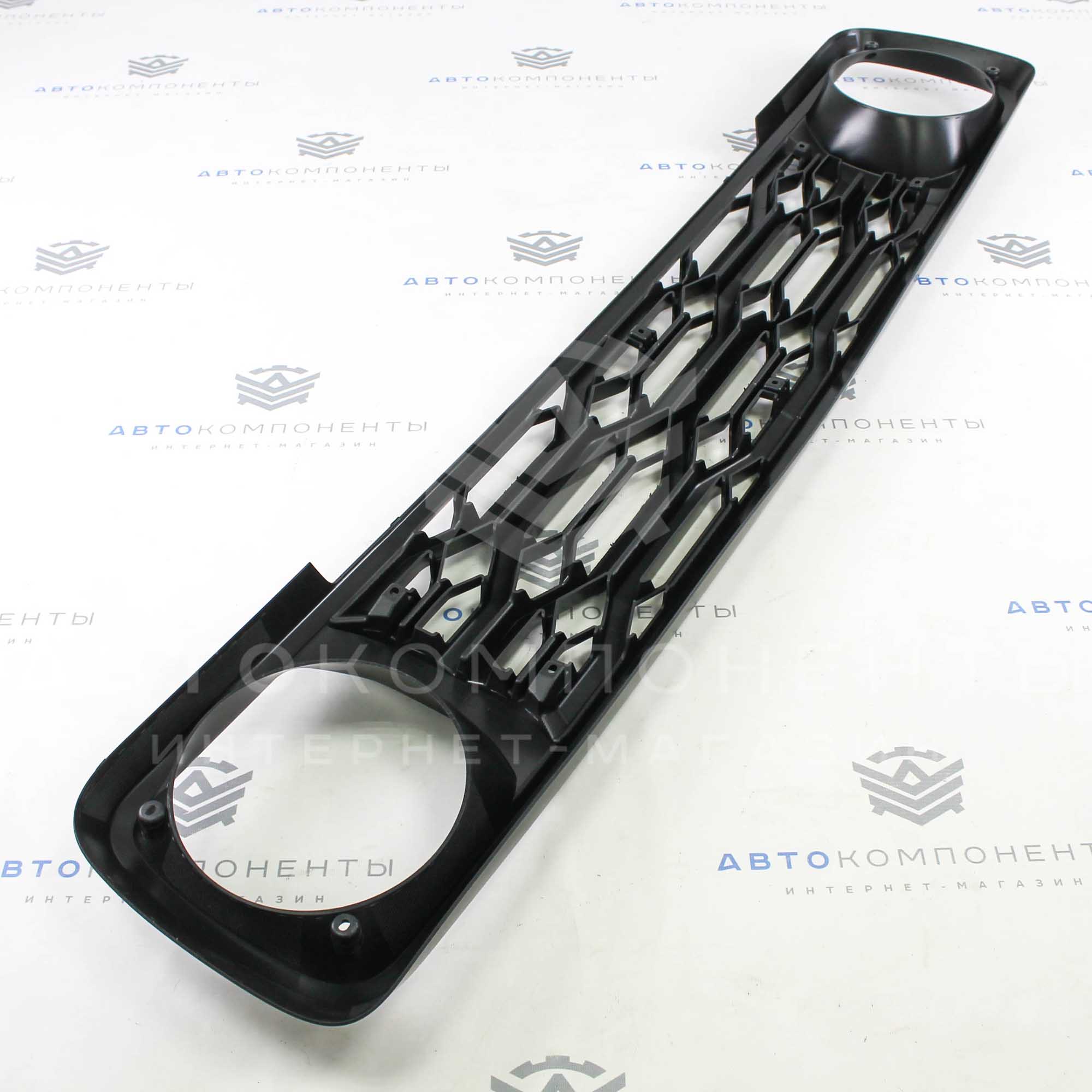 Решетка радиатора "Плетение" (без площадки) Лада Нива 4х4 (Черный мат)