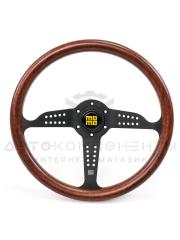 Руль спортивный (без вылета) "MOMO" Heritage Grand Prix Style (темное дерево)