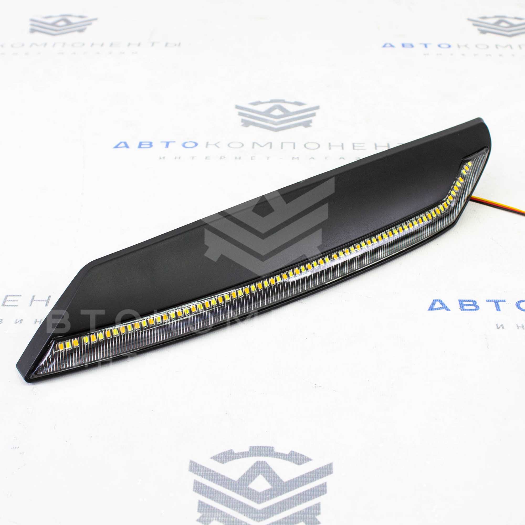 Реснички "Sal-Man" с бегающими поворотниками и ДХО на передние фары Лада Гранта