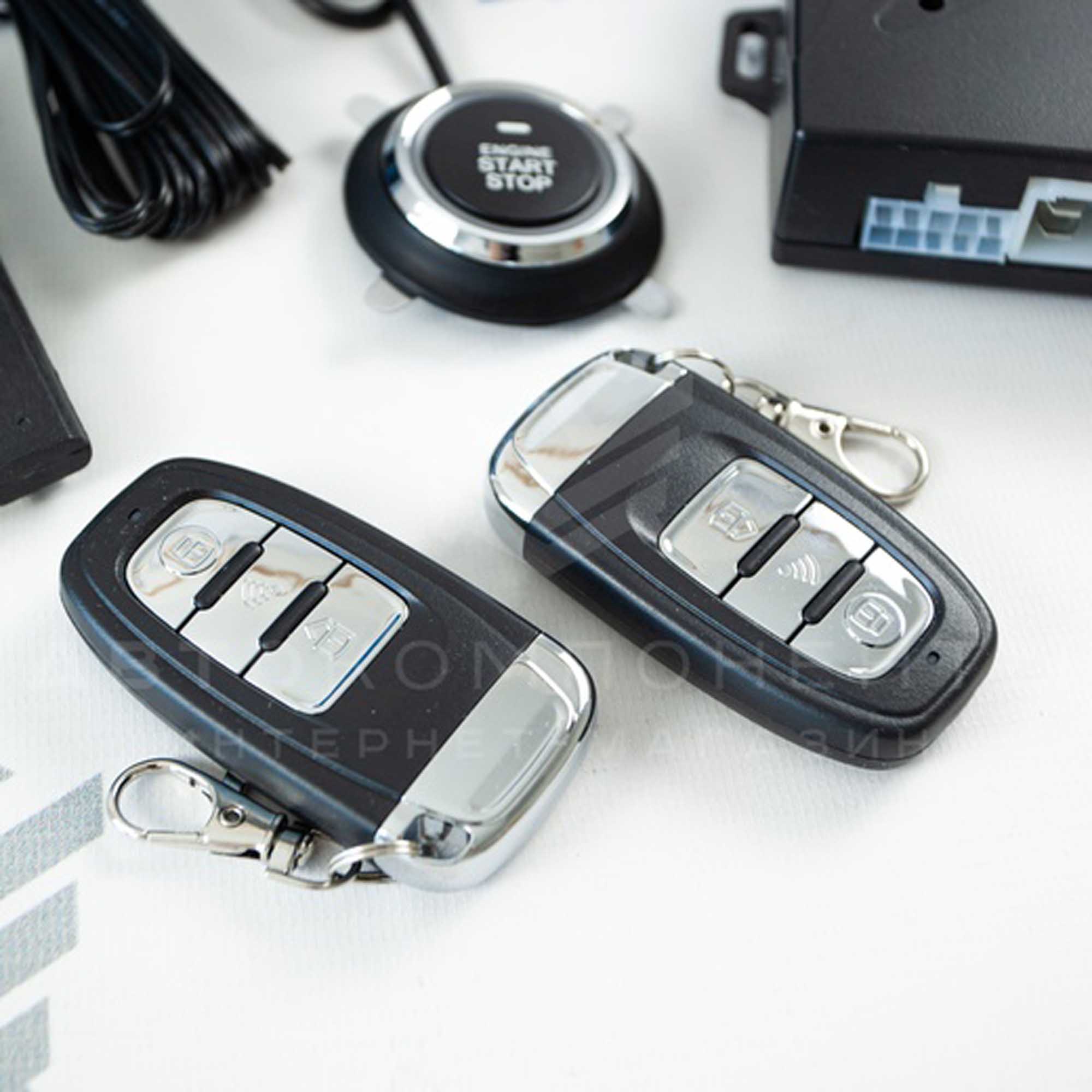 Кнопка старт-стоп (универсальная) с автозапуском двигателя (ключ AUDI)