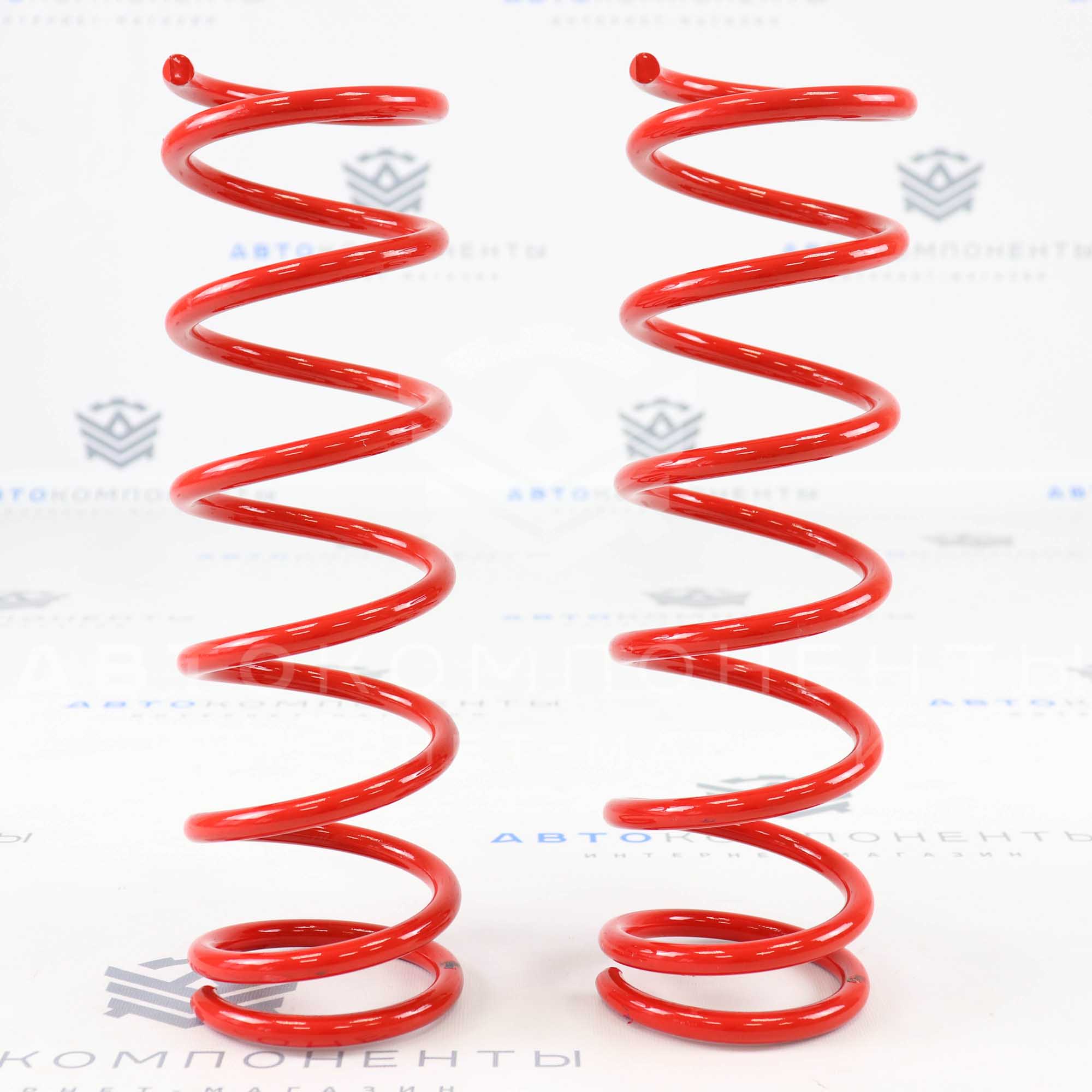 Пружины задние "ТЕХНОРЕССОР"  ВАЗ 2108-21099, 2113-2115, Калина, Гранта, Приора Драйв с занижением -30 (красные)
