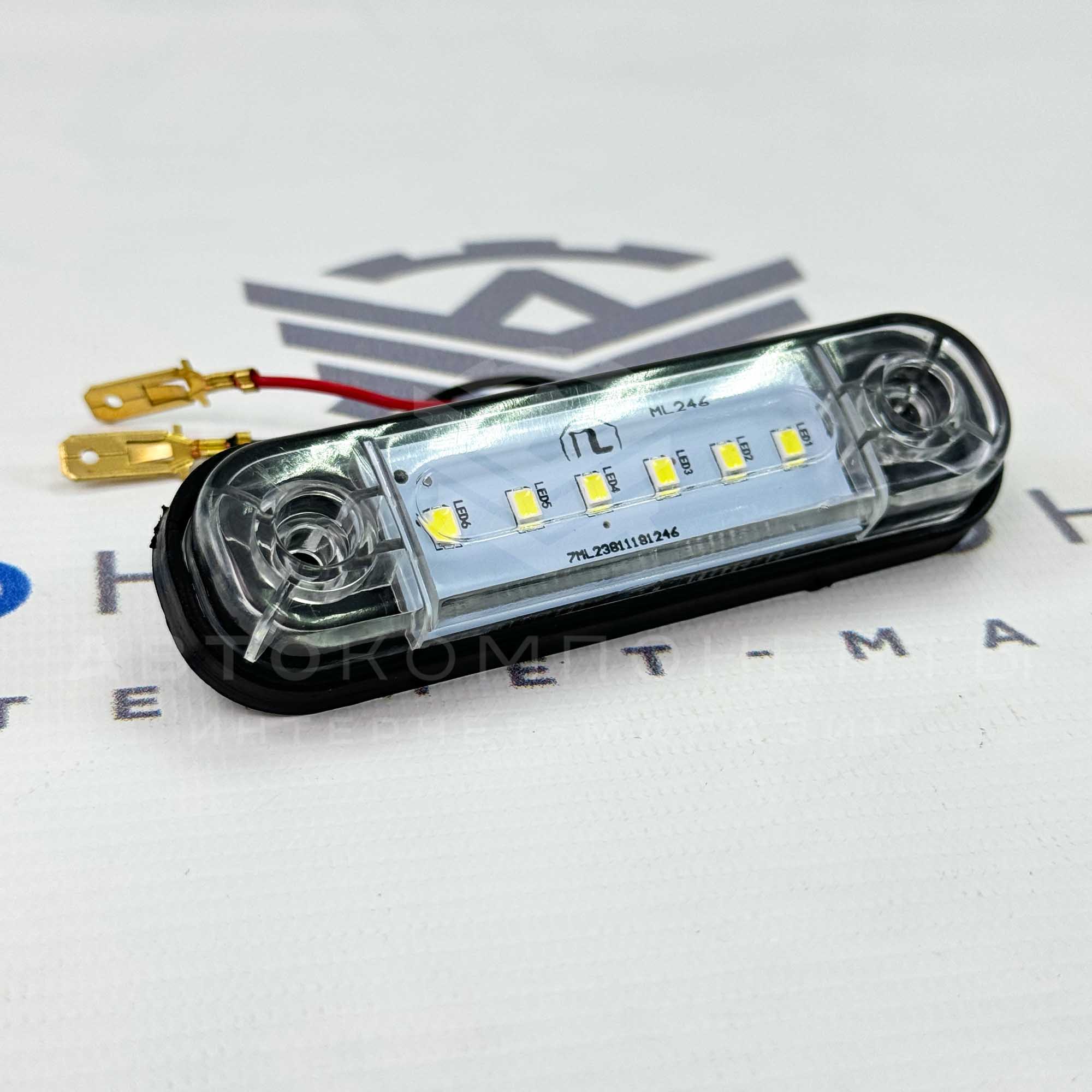 Светодиодные плафоны освещения номерного знака (чёрные) ВАЗ 2104-2107, 2110, Нива 4x4, Шевроле Нива