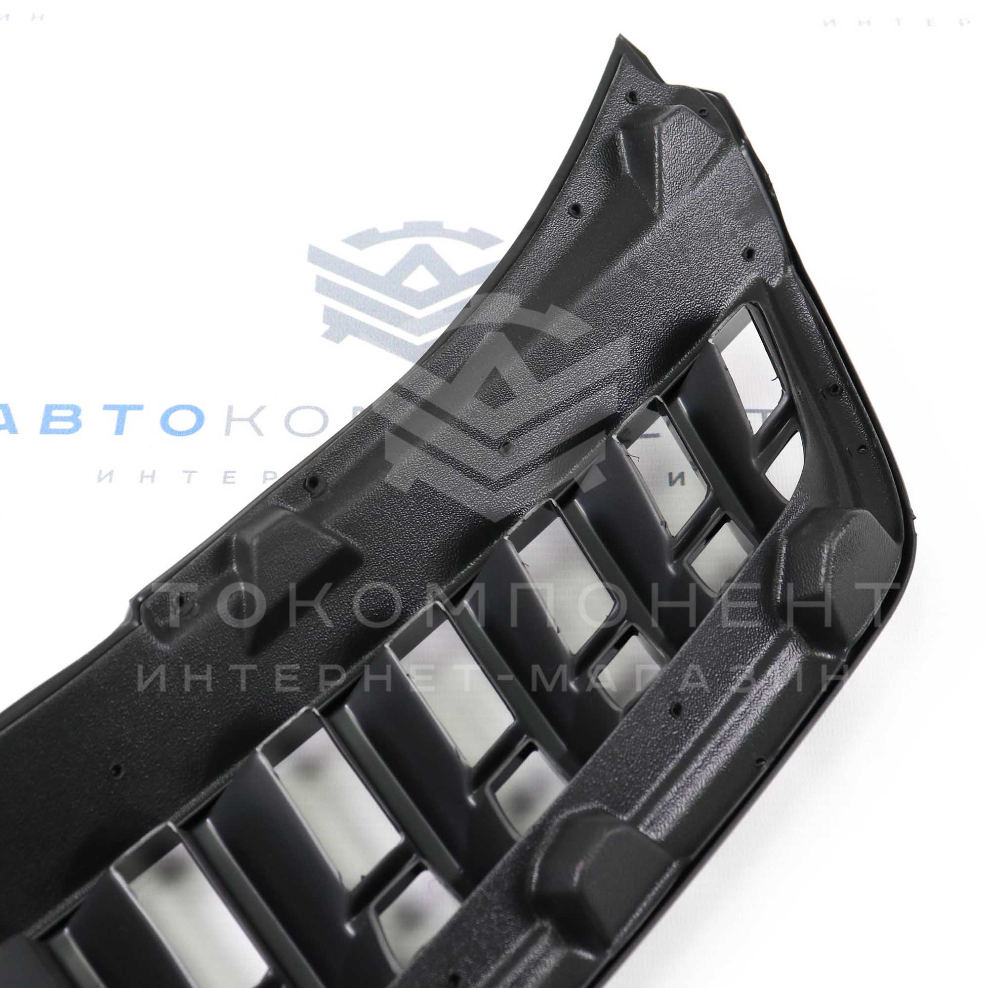 Решетка радиатора в стиле "Mercedes-Benz" Лада Приора 2 (черный глянец)