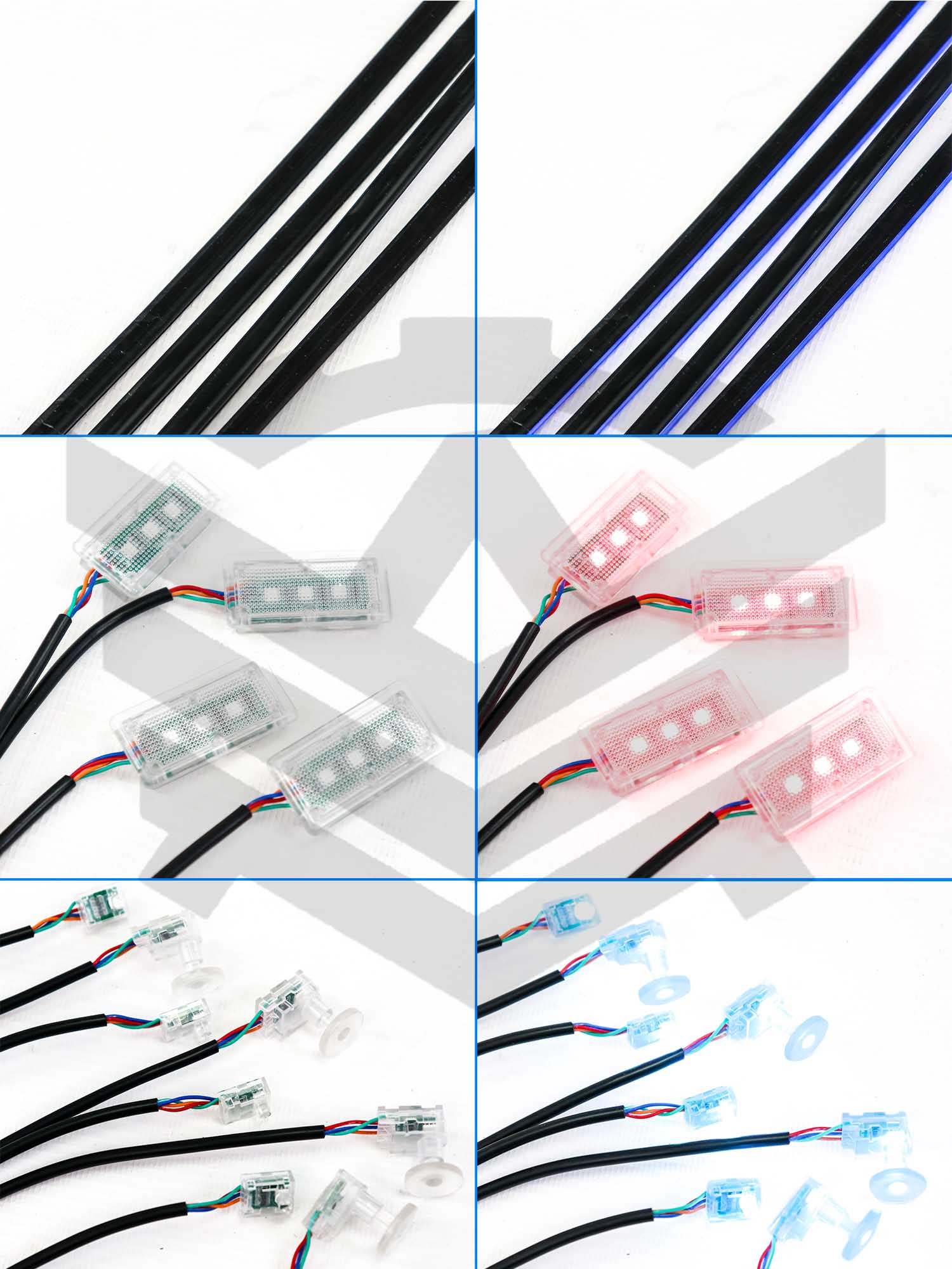 Контурная подсветка "Ambient light" салона автомобиля (black) 64 цвета (18 источников света) с приветствием