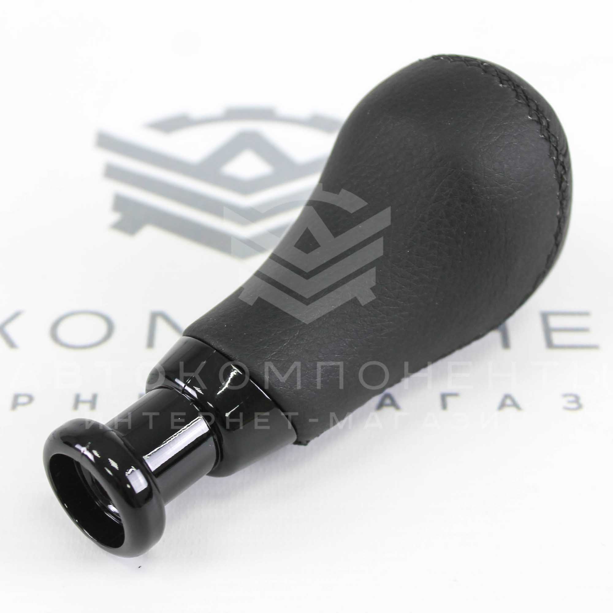 Ручка КПП с рамкой (стиль Vesta, черный лак) Лада Гранта, Калина 2 (черная нить) "Sal-Man"