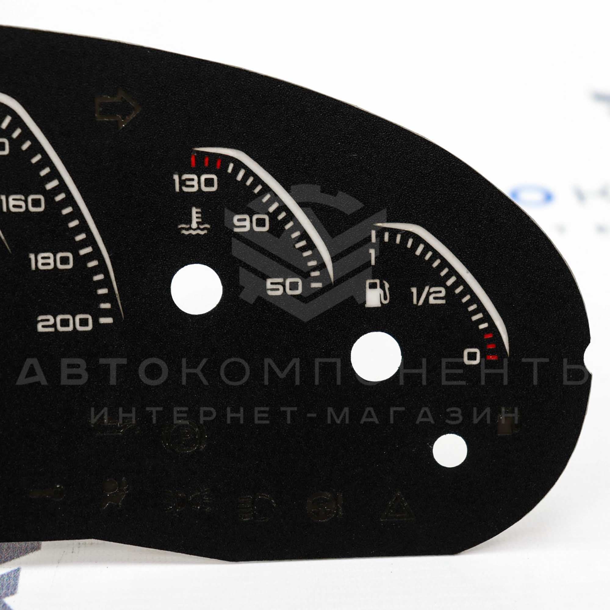 Накладка комбинации приборов "AMG" (VDO) ВАЗ 2110-2112 (евро), Приора, Калина, (белая)