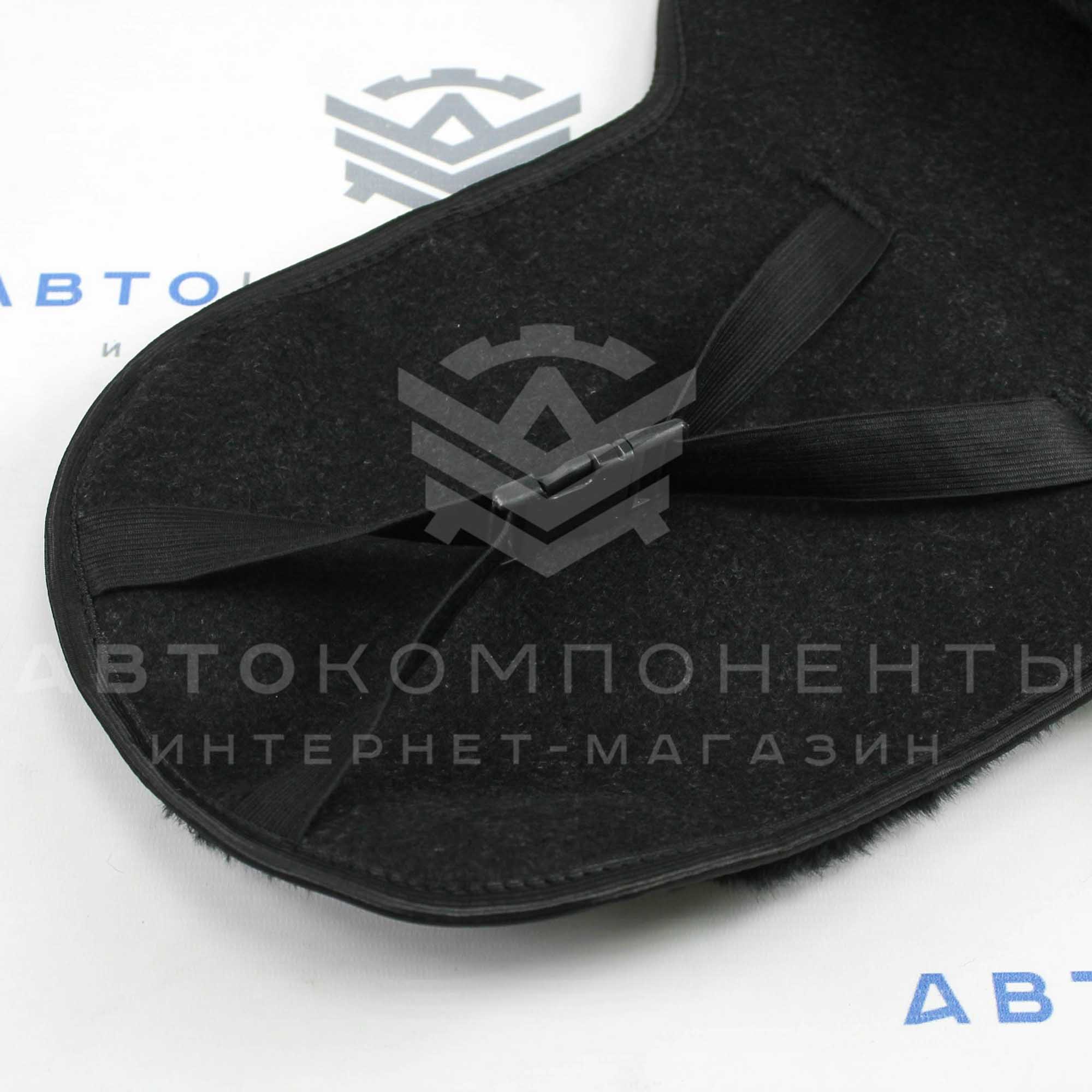 Универсальные накидки из искусственного меха на передние сиденья (черные)