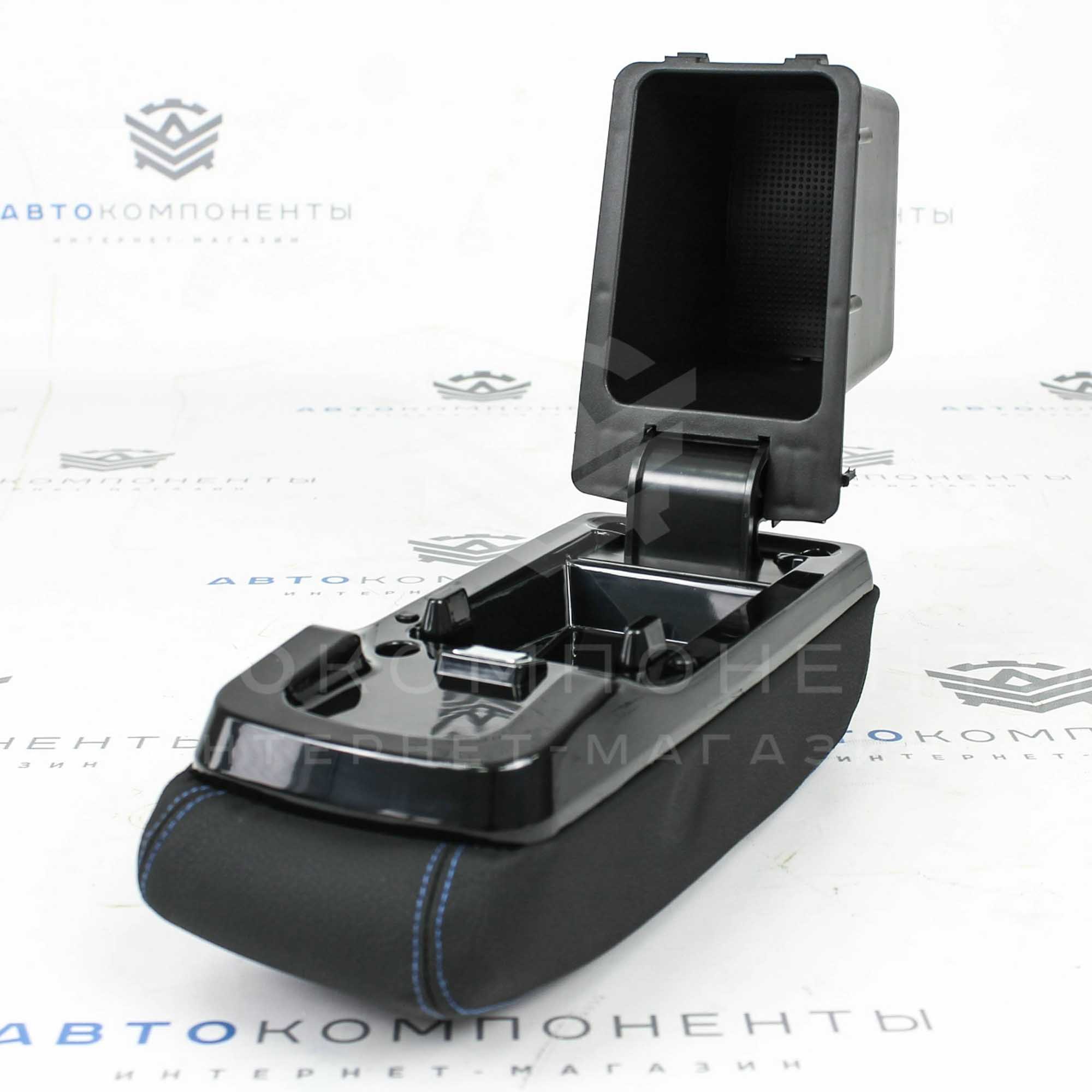 Подлокотник "Sal-Man" (в коже) Лада Vesta (синяя нить)