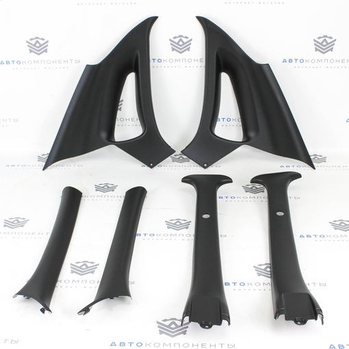 Комплект облицовок стоек (черные) Лада Гранта, Гранта FL (седан)