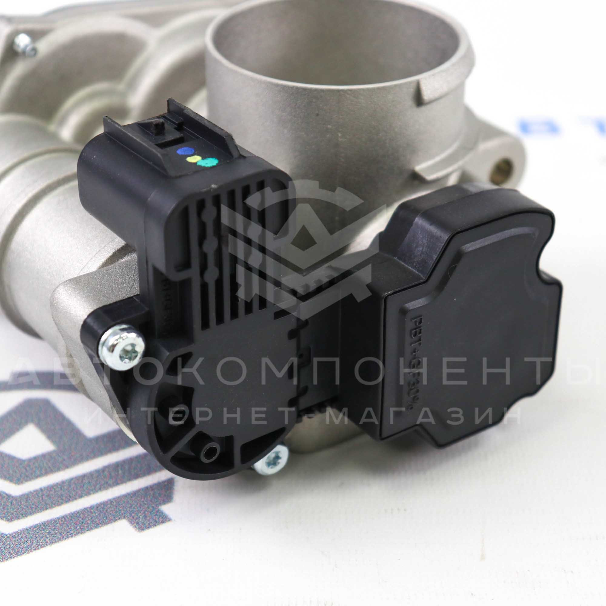 Дроссельная заслонка н/о (в сборе с датчиками) Е-Газ 8V ВАЗ 2113-2115, Калина, Гранта, Приора