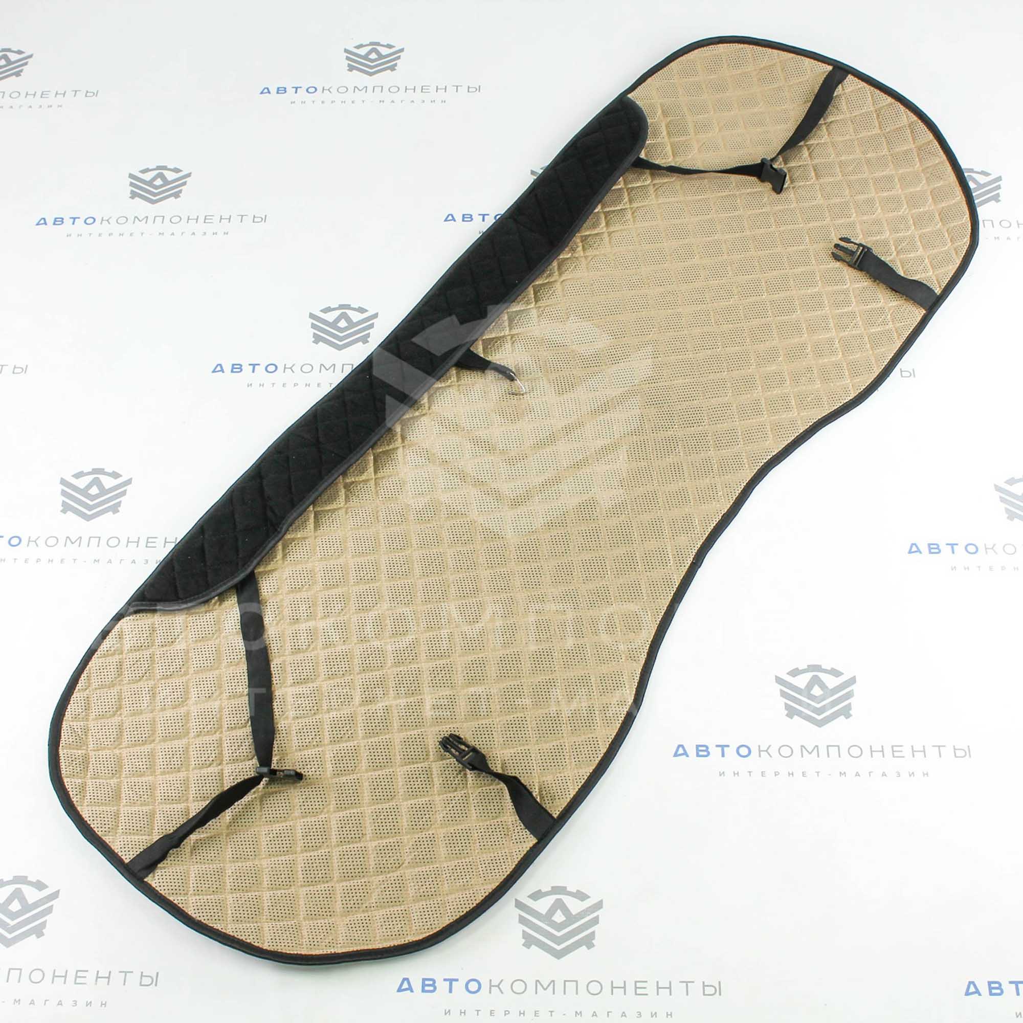 Универсальные накидки из велюра на задние сиденья Ромб (черные)