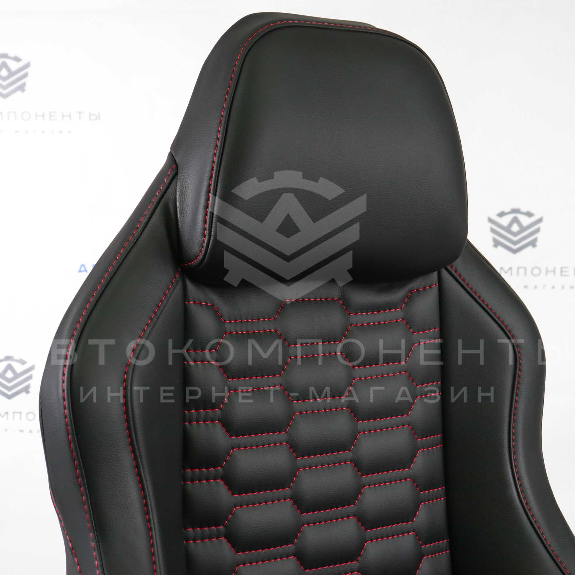 Анатомические сиденья (в сборе) с прострочкой "Соты" ВАЗ 2109, 21099, 2114, 2115