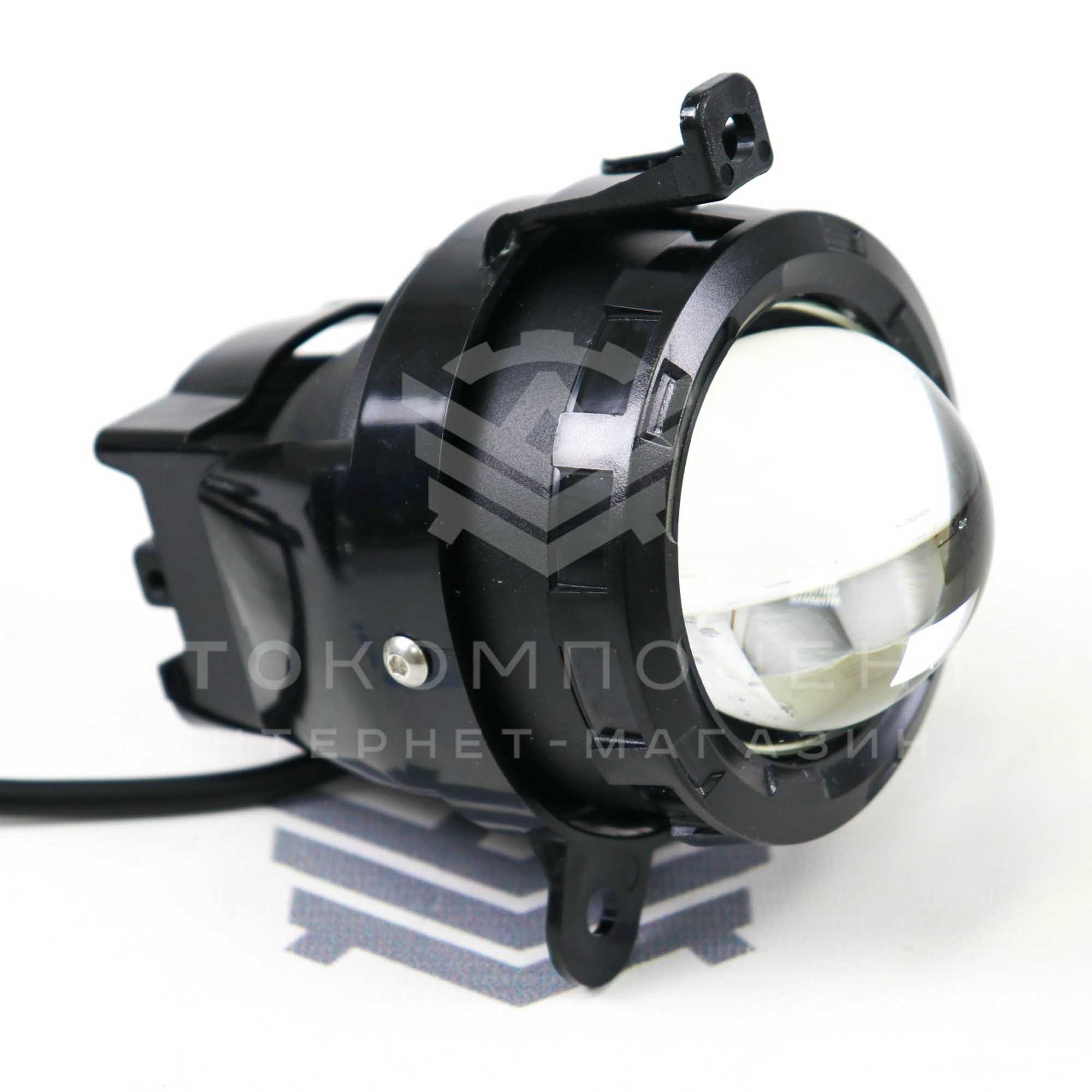 Противотуманные светодиодные фары (ПТФ) BI-LED (3000К+6000К) с линзами 50W (3 дюйма) Лада Приора, Шевроле Нива, Газель Next/Бизнес