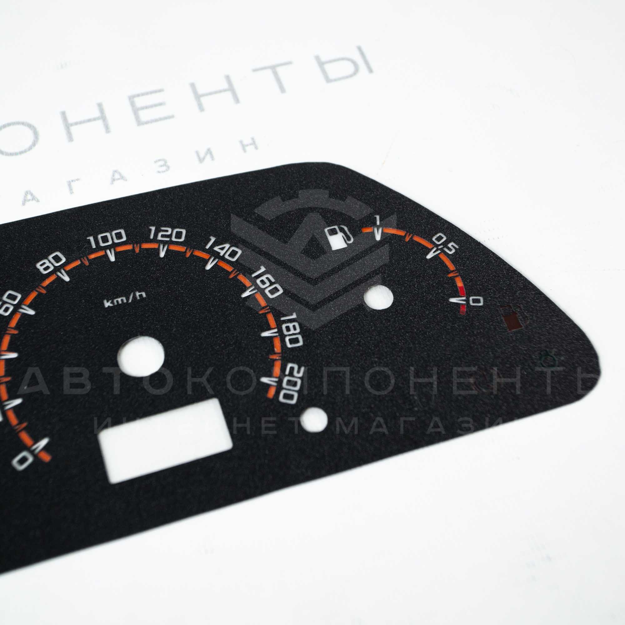 Накладка комбинации приборов 2113, 2114, 2115, Нива 4х4 в стиле Vesta (VDO) с одним дисплеем