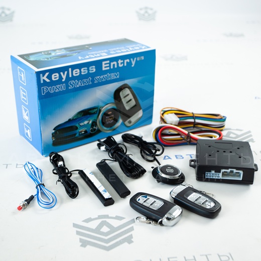 Кнопка старт-стоп (универсальная) с автозапуском двигателя (ключ AUDI)