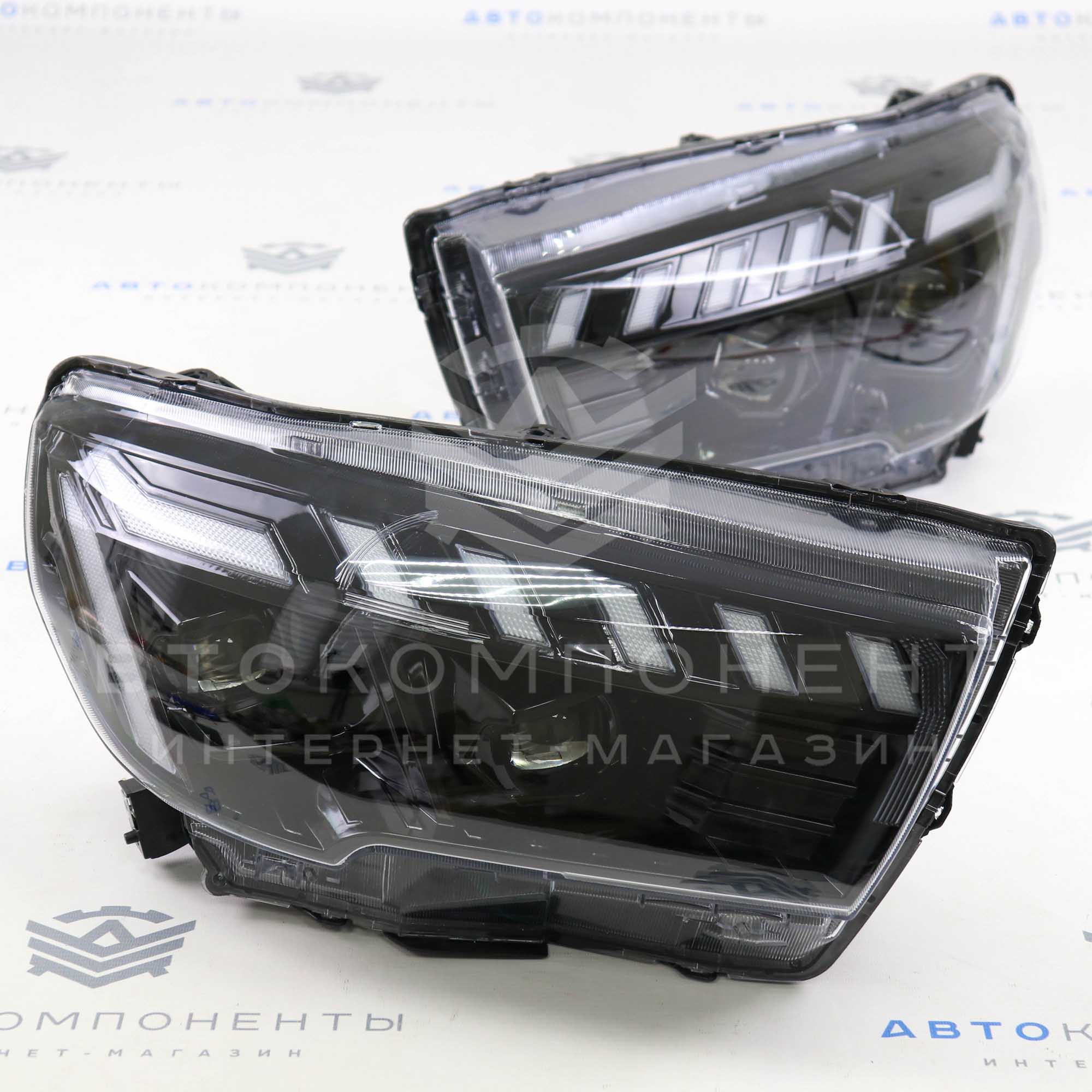 Фары Лада Vesta в стиле Audi с бегающими поворотниками и двойными BI-LED линзами Фары Лада Vesta в стиле Audi с бегающими поворотниками и двойными BI-LED линзами