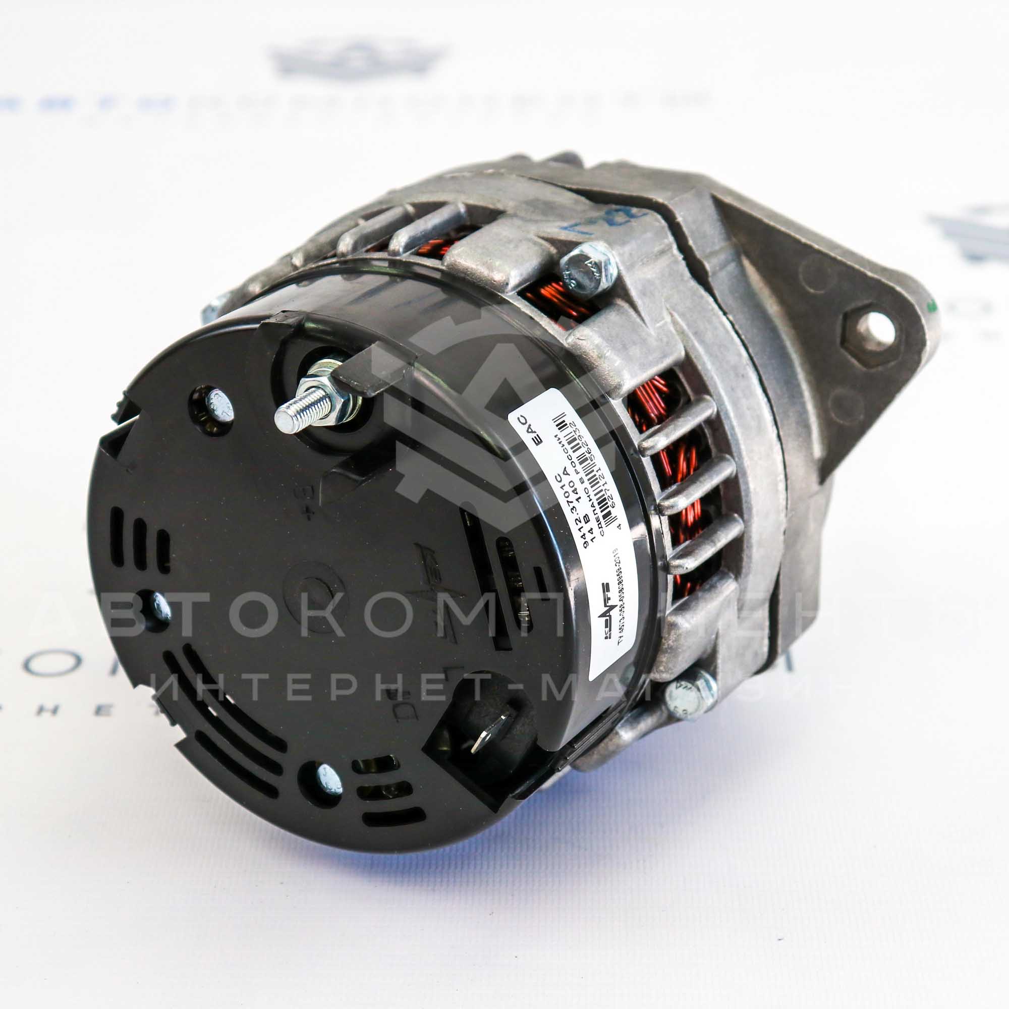 Генератор "КЗАТЭ" 140А Лада Нива 4х4, ВАЗ 2104-2107, Шевроле Нива (до 2003 г.в) (9412.3701С)