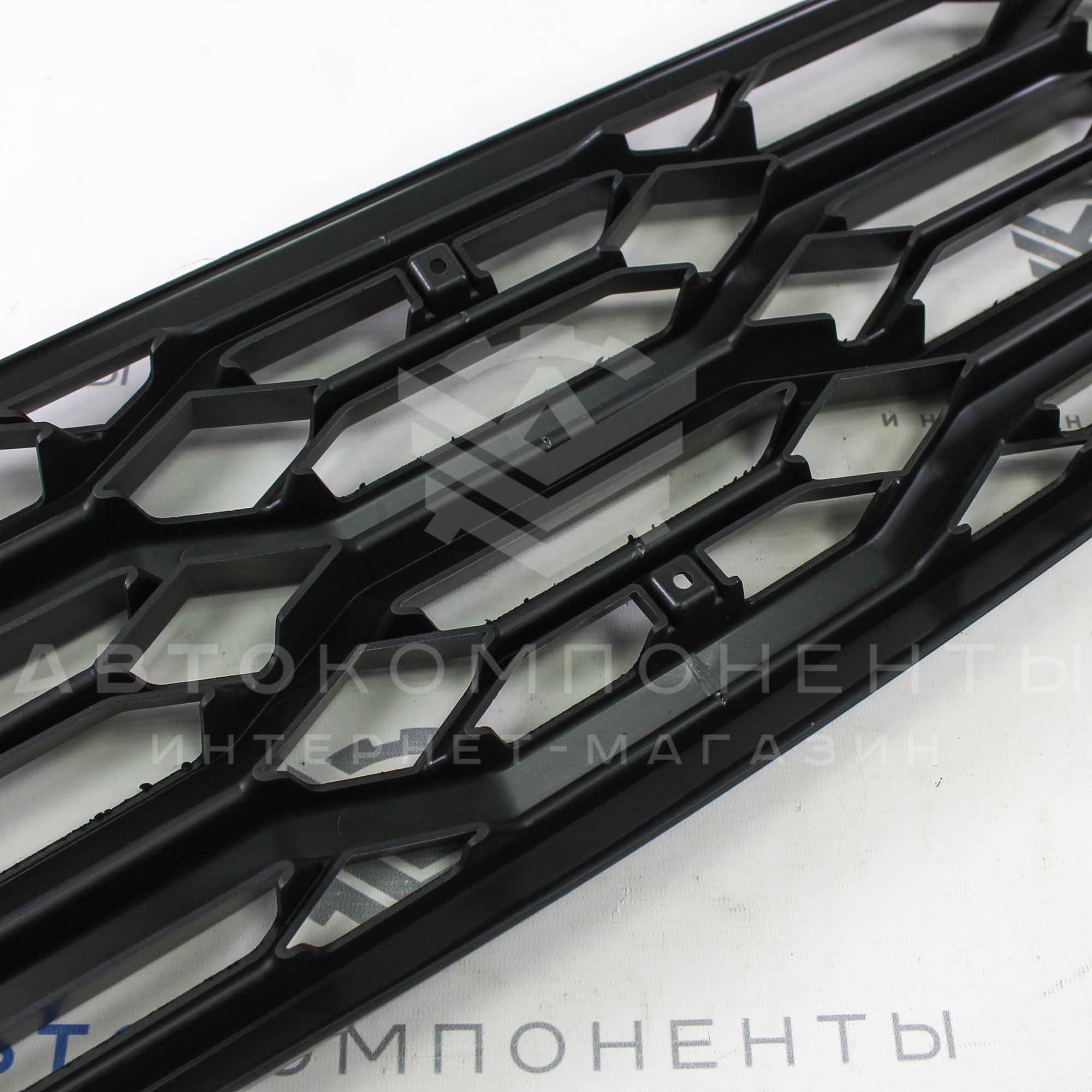 Решетка радиатора "Плетение" (без площадки) Лада Нива 4х4 (Черный мат)