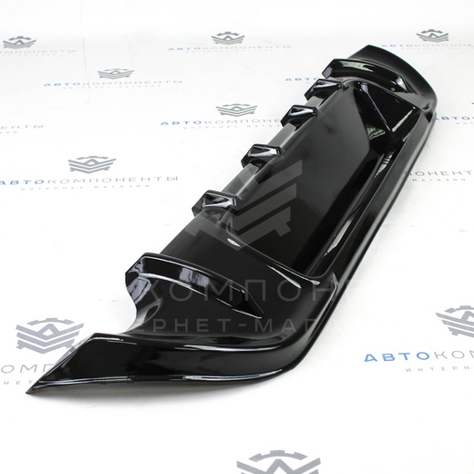 Диффузор заднего бампера "Ника" (черный глянец) Лада Гранта (седан)