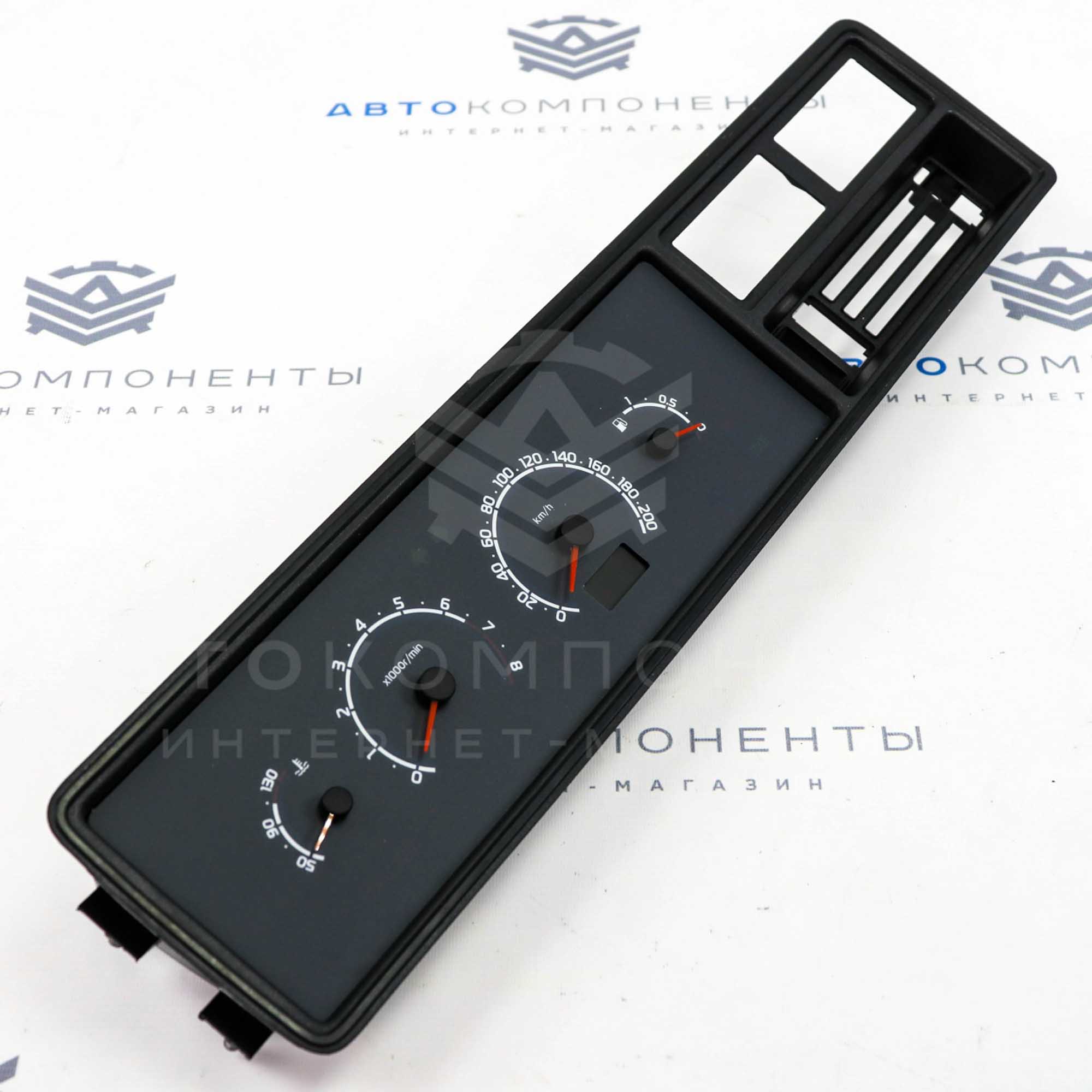 Комбинация приборов со стеклом в стиле "Приора 2" ВАЗ 2104, 2107 (сине-белая)