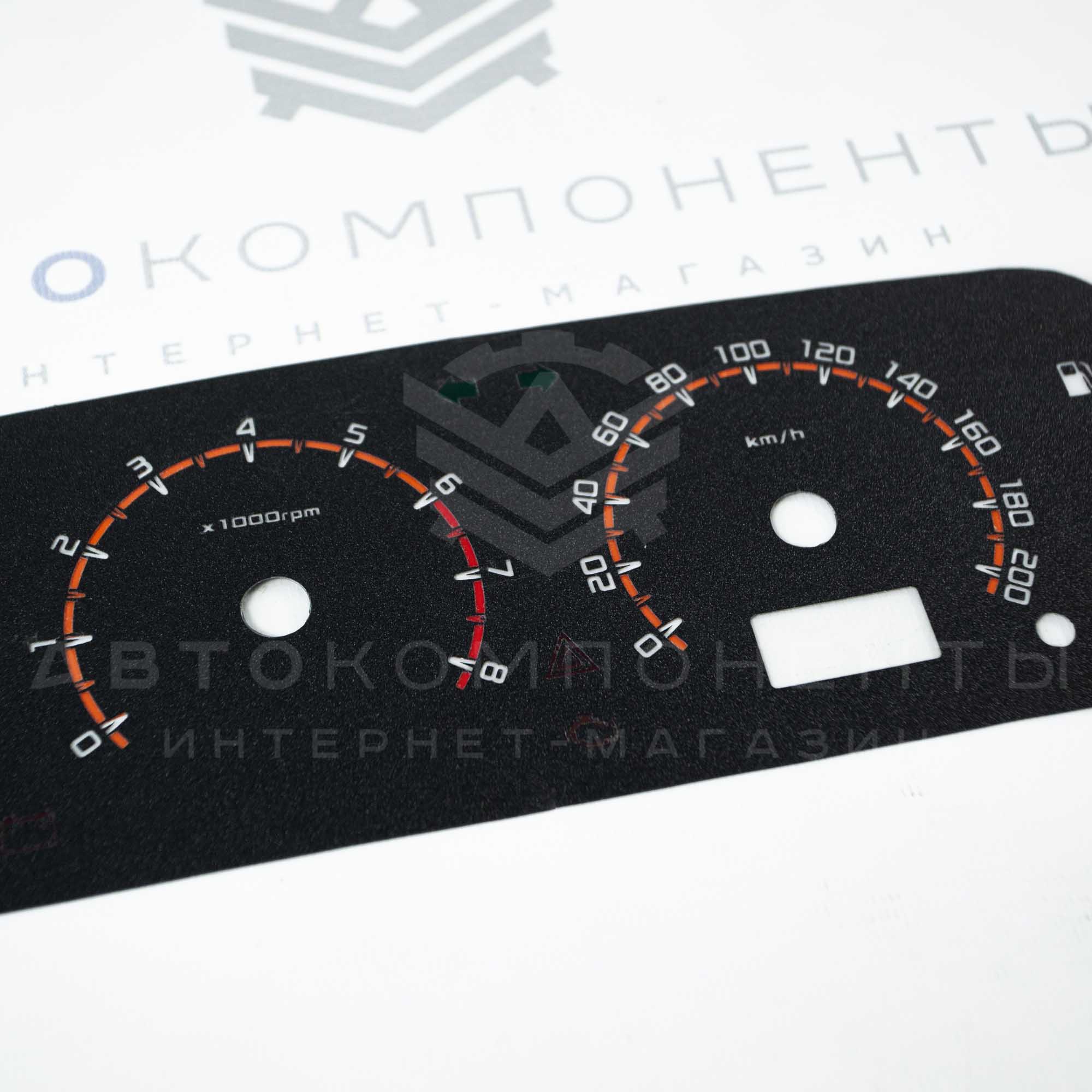 Накладка комбинации приборов 2113, 2114, 2115, Нива 4х4 в стиле Vesta (VDO) с одним дисплеем