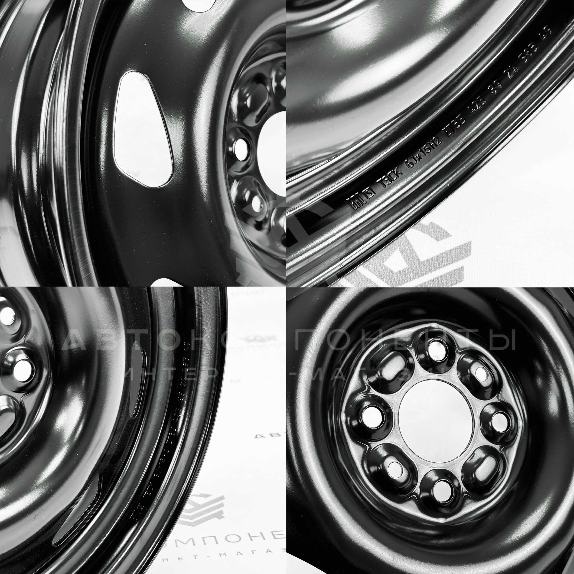 Колесные штампованные диски (черные) R15 6J 4х98 ET35 DIA58.6