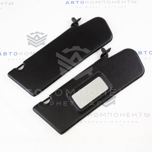 Солнцезащитные козырьки с зеркалом Шевроле Нива, Travel (черные)