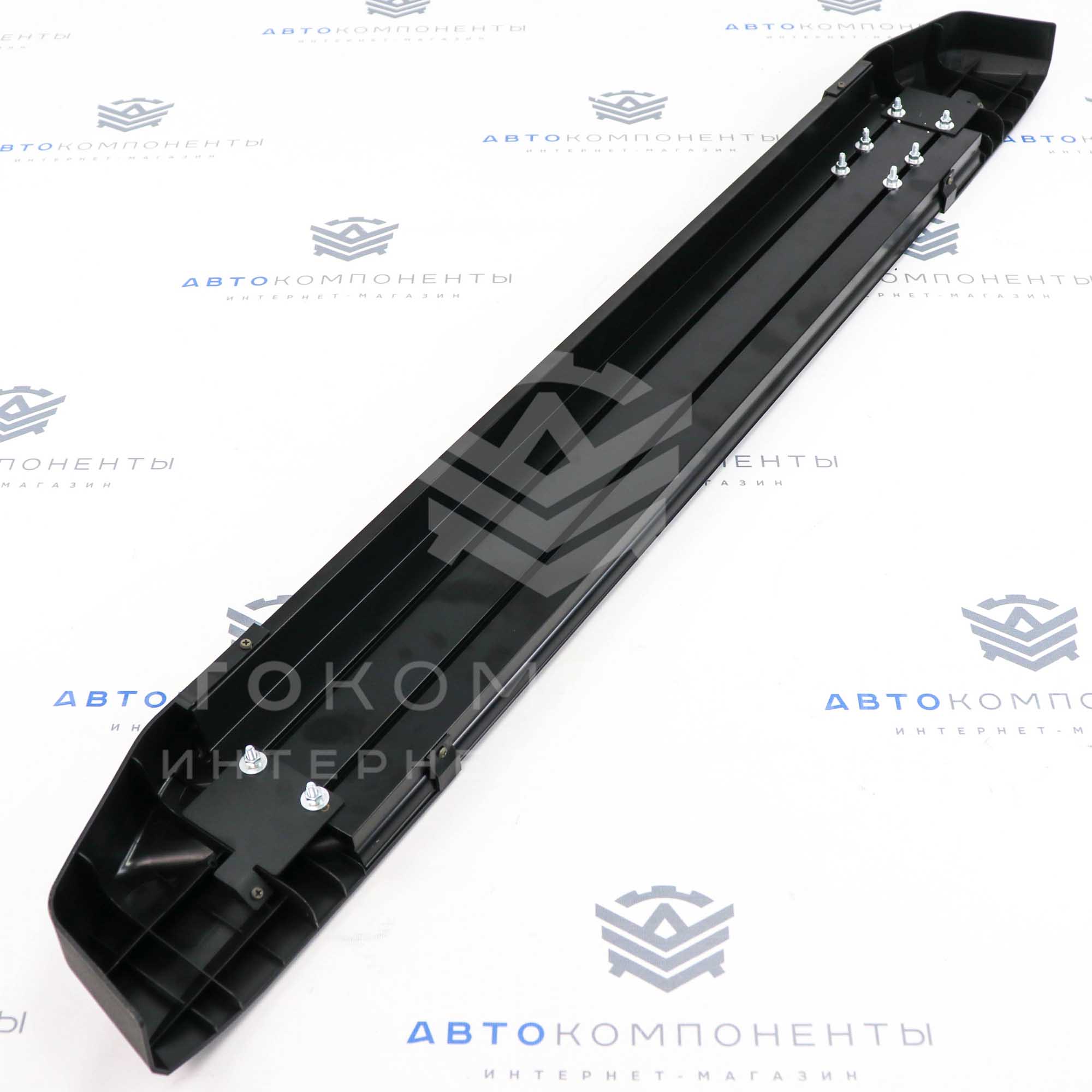 Пороги "Rival" Black (алюминиевые) Лада Нива 4х4 (черный мат)