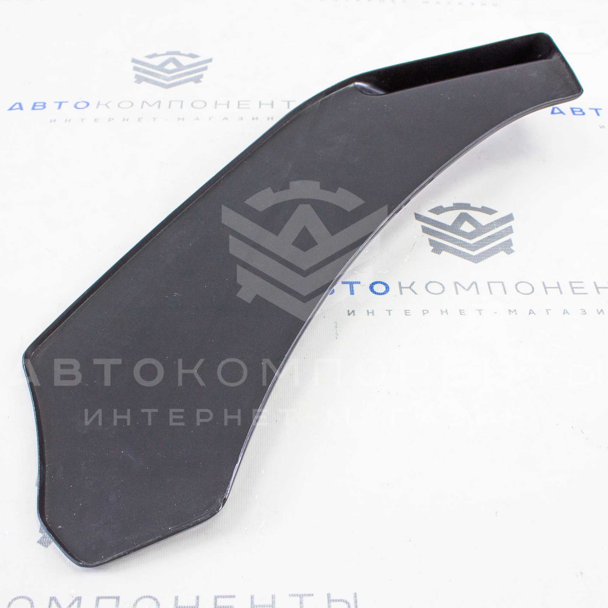 Универсальный сплиттер (вариант №1) переднего бампера (черный глянец)