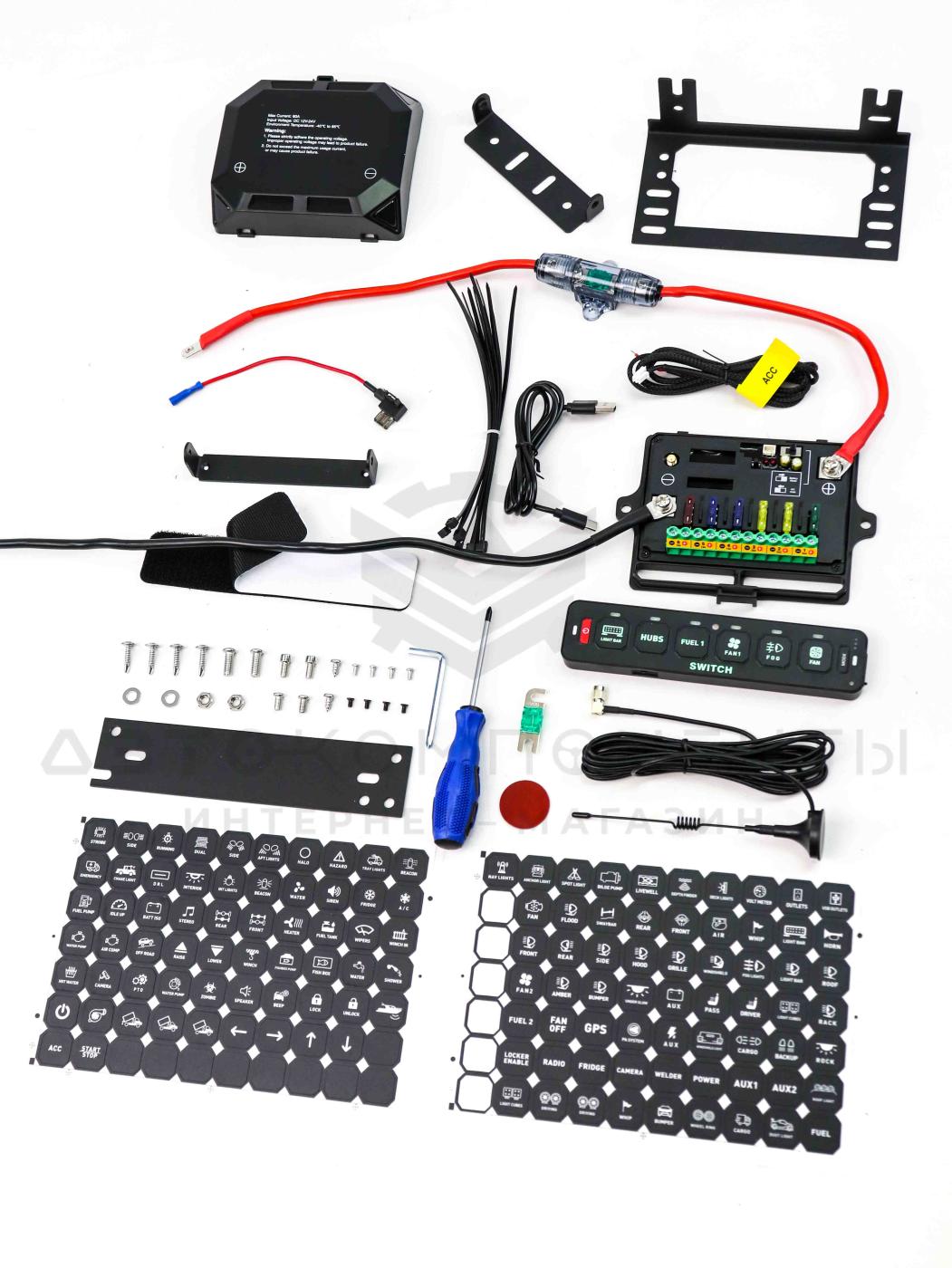 Универсальная панель переключателей KeyPad (кейпад) на 6 кнопок с PDM (беспроводной)