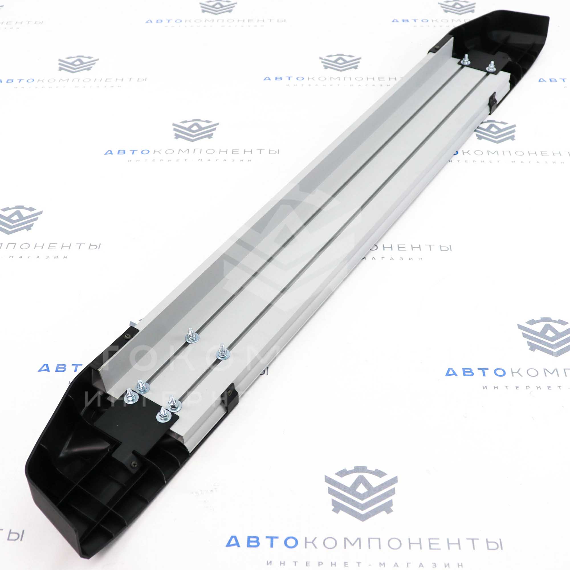 Пороги "Rival" Silver (алюминиевые) Лада Нива 4х4 (серебристые)