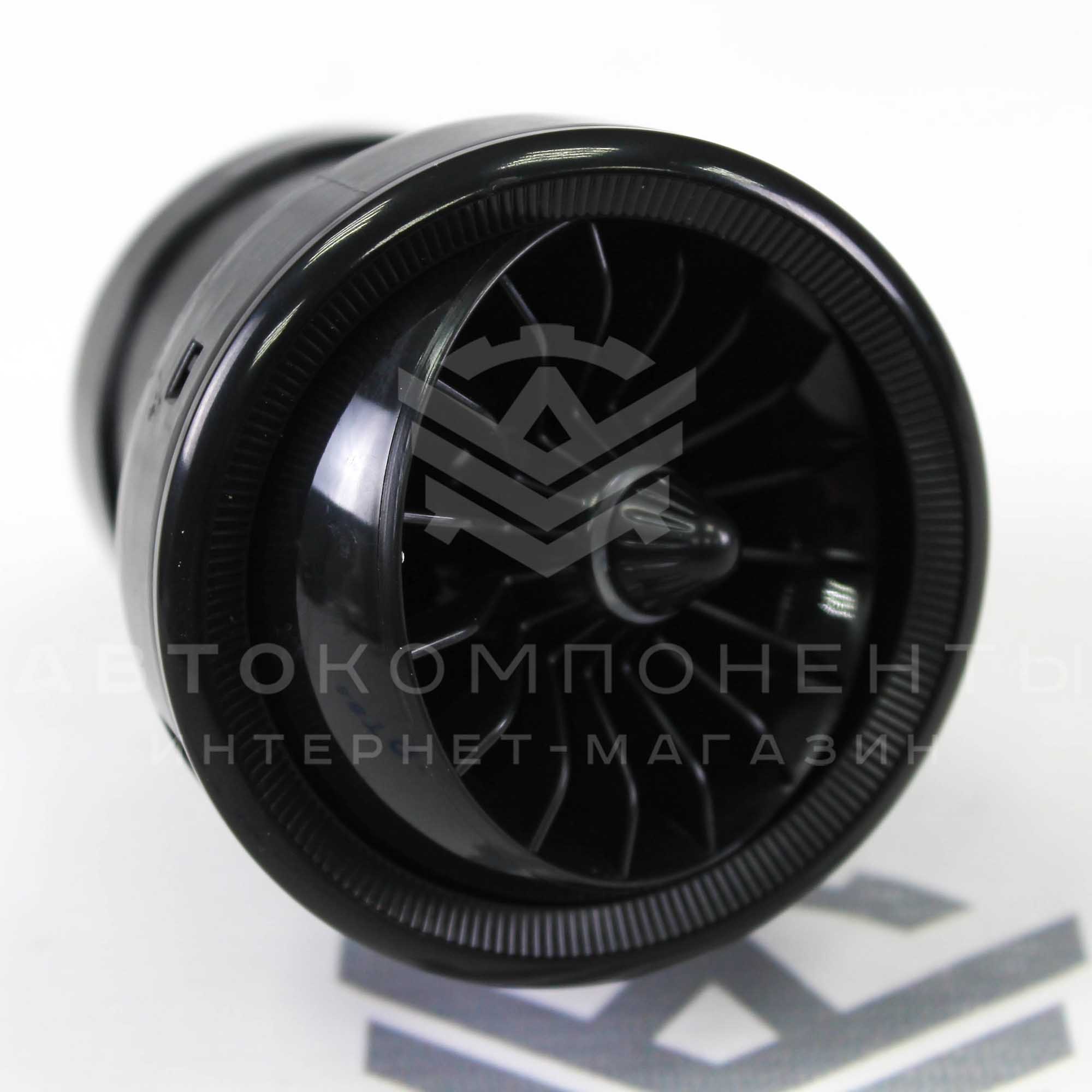 Сопло вентиляции в стиле Ferrari (регулируемое) с RGB подсветкой Лада Гранта, Калина 2, Ларгус (черное)