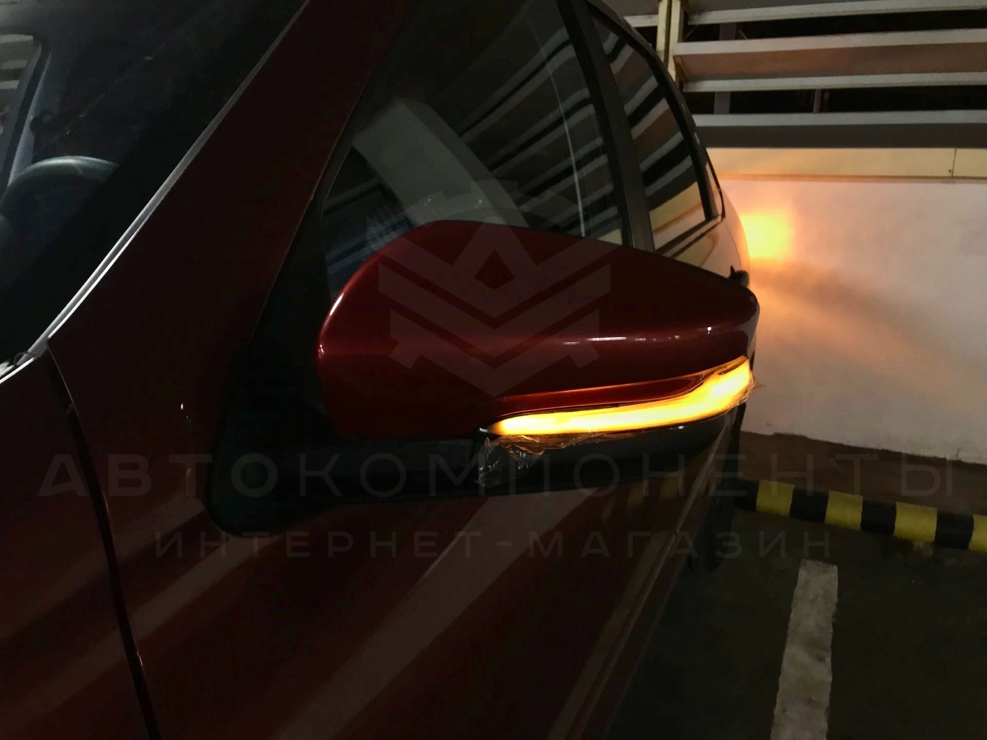 Повторители зеркал с бегающим поворотником "Плазма" (тонированные) Лада Гранта, Калина 2