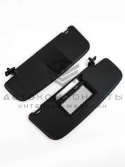 Солнцезащитные козырьки с открывающимся зеркалом Лада Гранта (люкс)