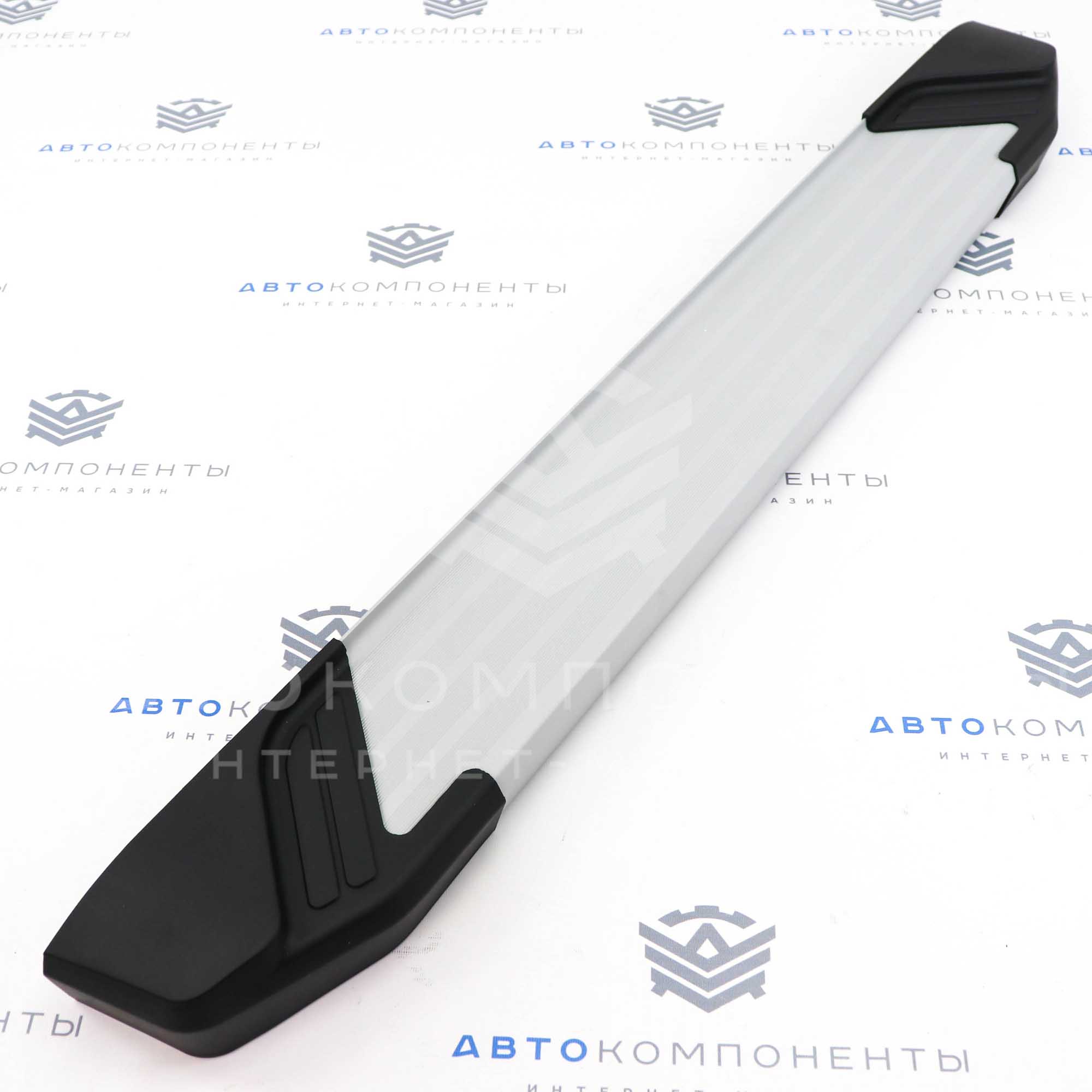 Пороги "Rival" Silver (алюминиевые) Лада Нива 4х4 (серебристые)