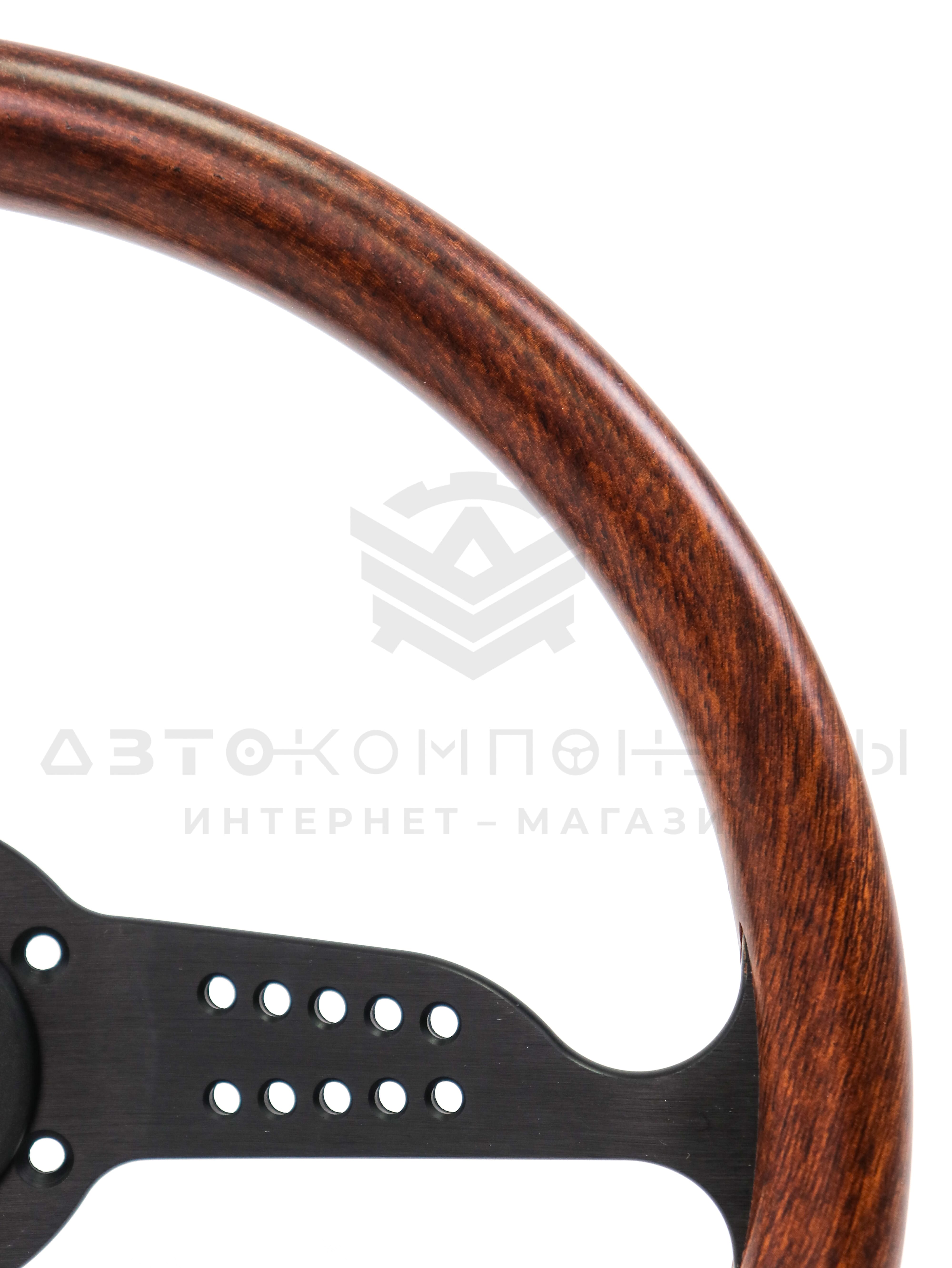 Руль спортивный (без вылета) "MOMO" Heritage Grand Prix Style (темное дерево)