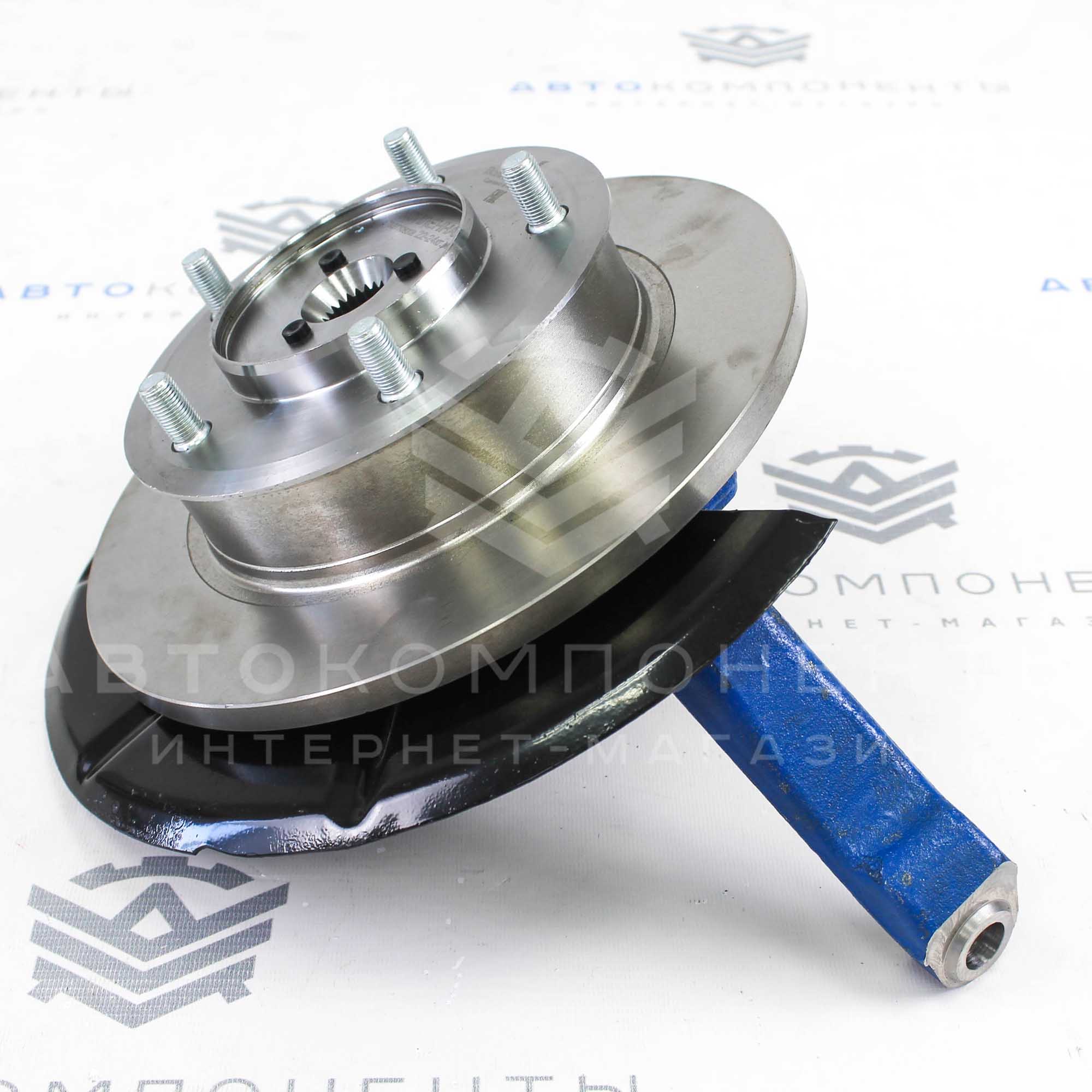 Усиленный ступичный узел с подшипником IVEKO в сборе с тормозным диском (левый, ABS) Лада Нива 4х4