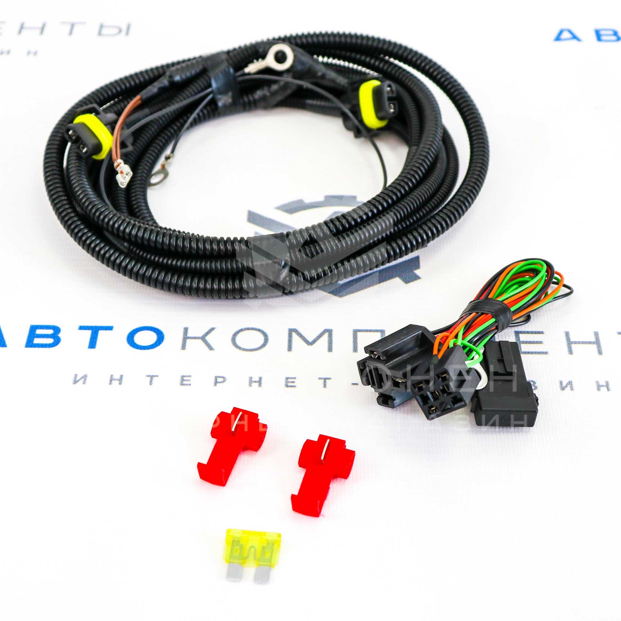 Монтажный набор подключения ПТФ "А-Свет" (белая индикация) Лада Нива 4х4, Нива Легенд