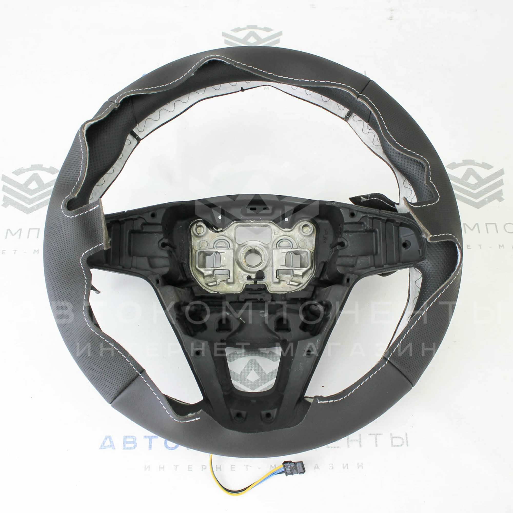 Оригинальная (кожаная) оплетка руля Лада Vesta с обогревом