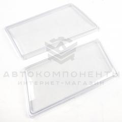 Гладкие стекла (пластик) передних фар (без рифлений) ВАЗ 2108, 2109, 21099. Комплект передних стекол