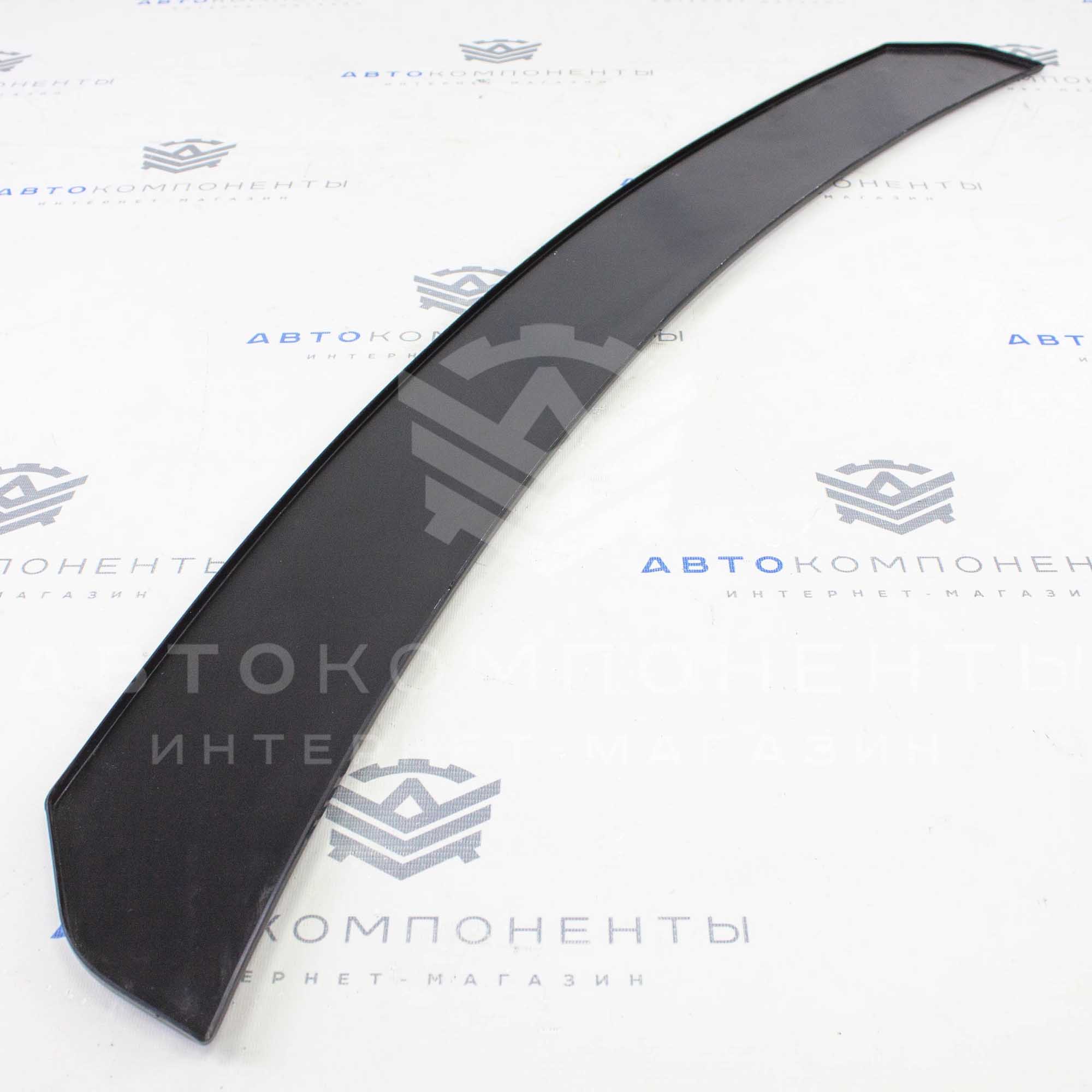 Универсальный сплиттер (вариант №1) переднего бампера (черный глянец)