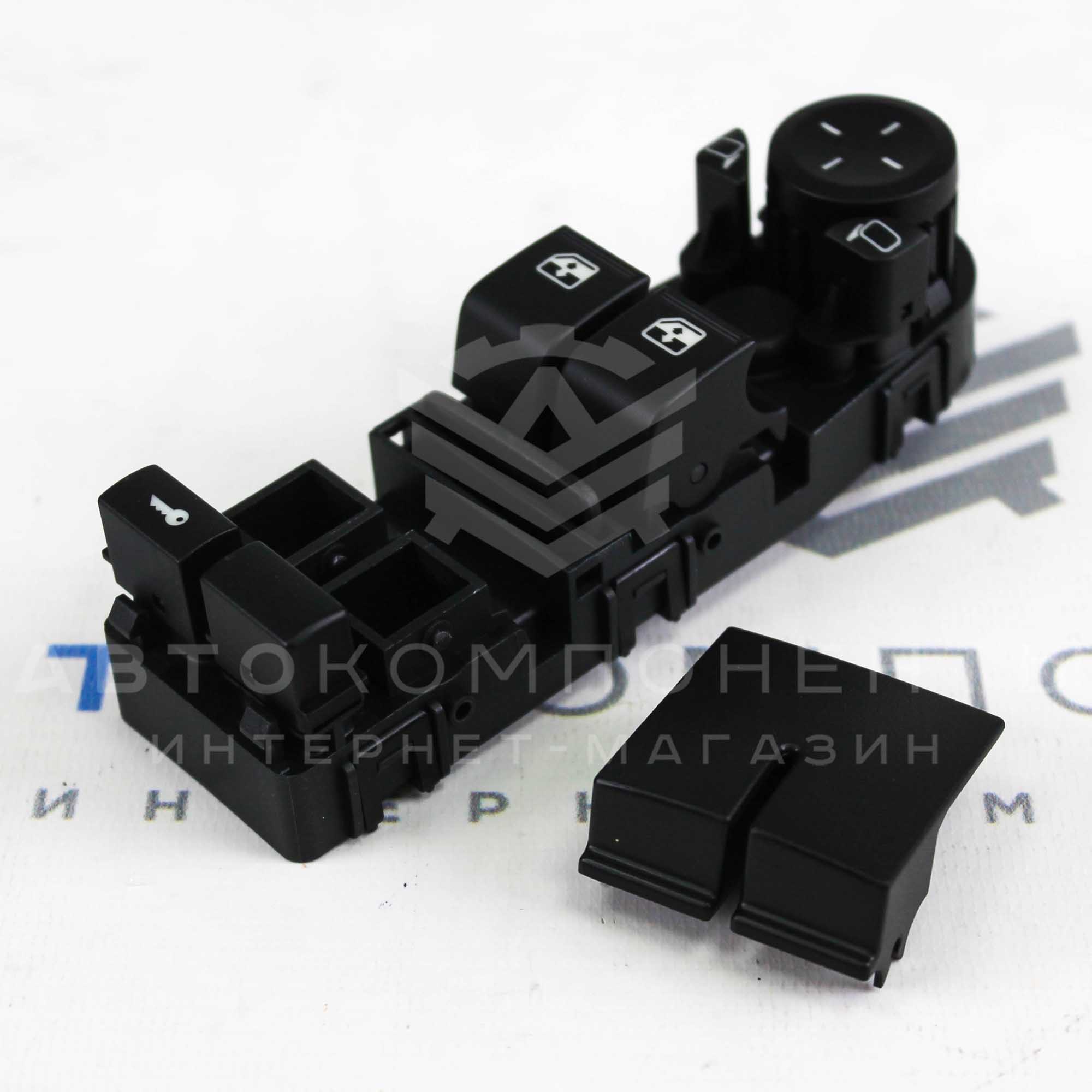 Блок управления стеклоподъемниками (2 кнопки), дверьми и зеркалами "ИТЭЛМА" Лада Приора