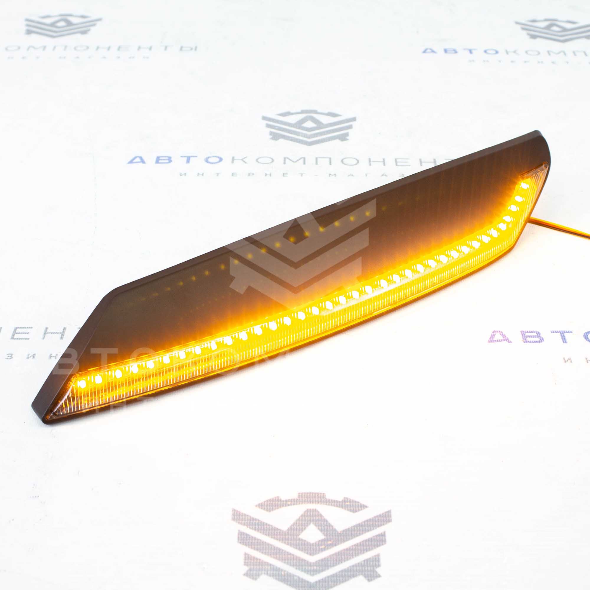 Реснички "Sal-Man" с бегающими поворотниками и ДХО на передние фары Лада Гранта