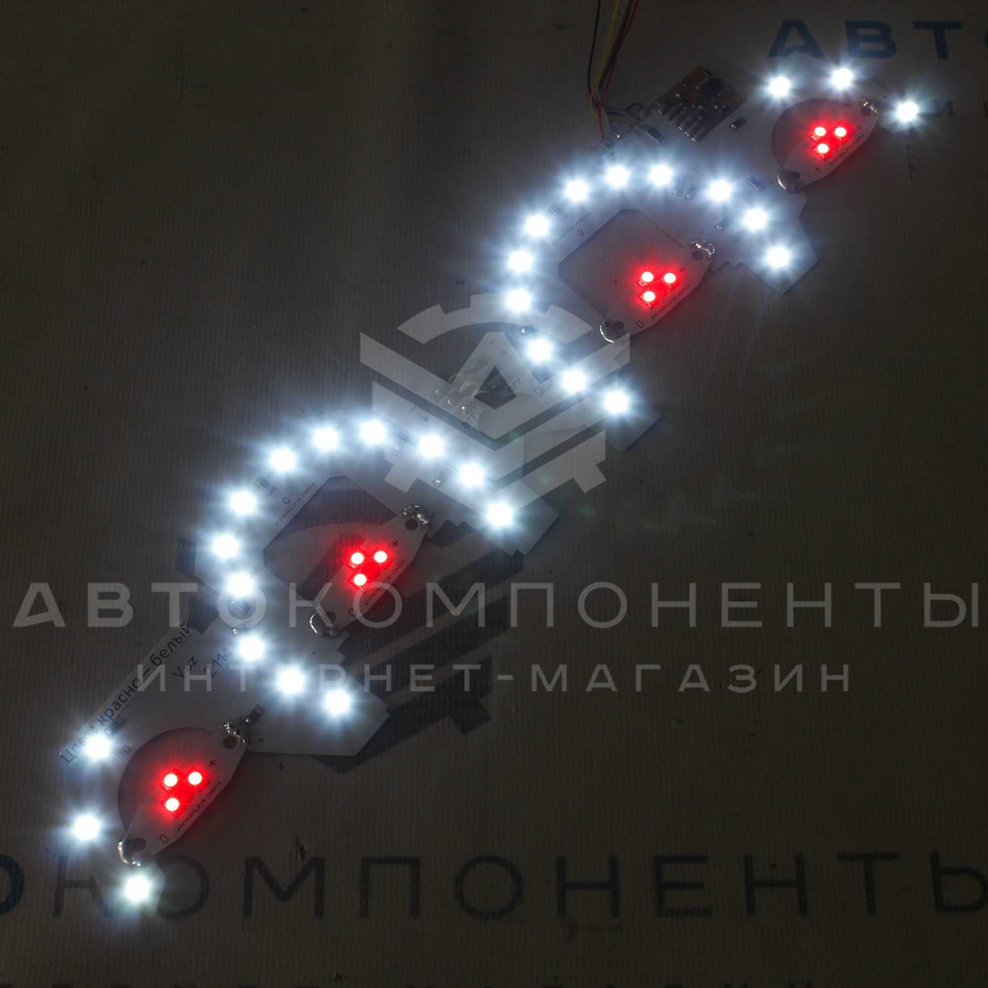 Светодиодная пересвеченная (красно-белая) плата VDO н/о (плавный розжиг) ВАЗ 2110-2112, 2113-2115, Шевроле Нива