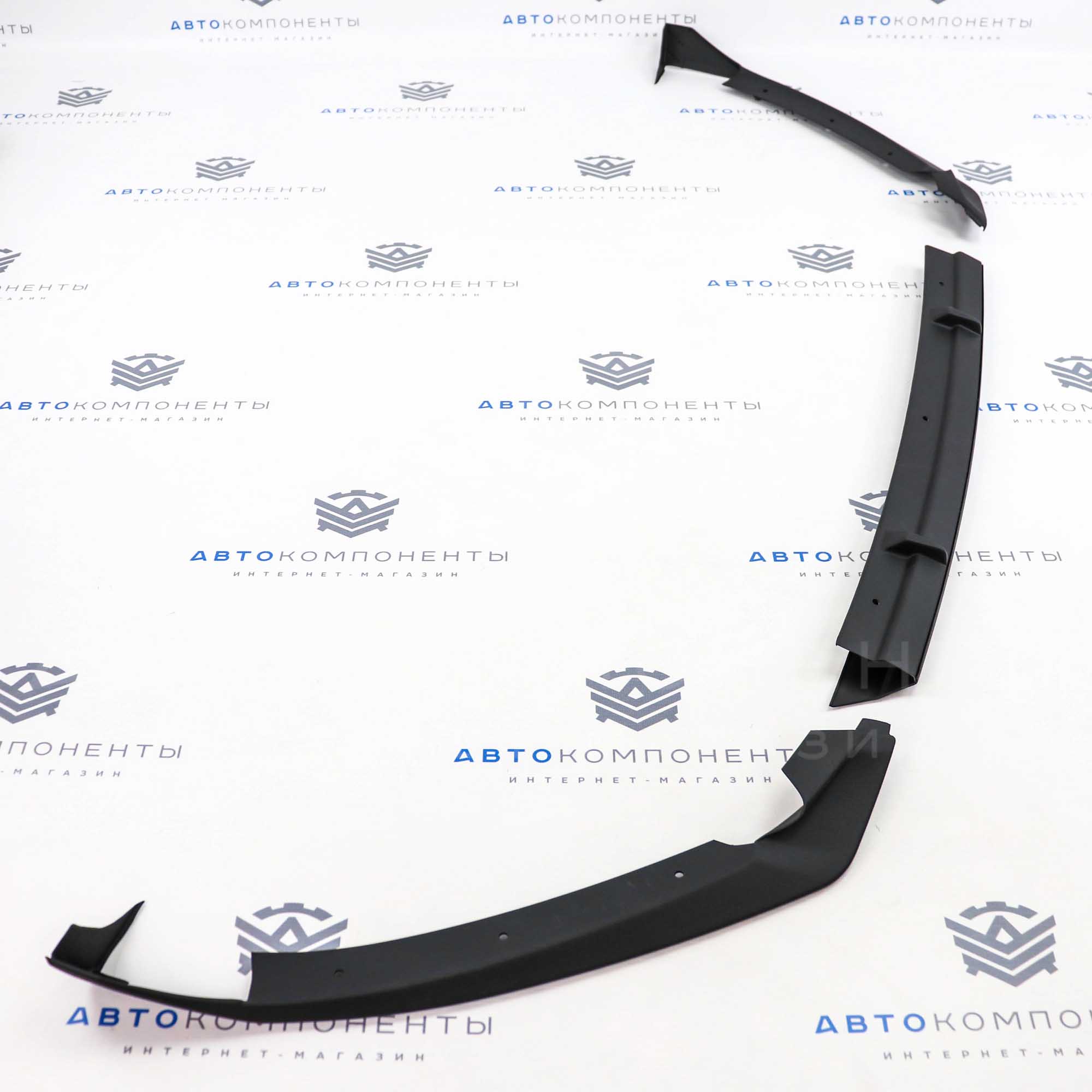 Сплиттер (губа) переднего бампера "БАРС" Лада Vesta NG (черный мат)